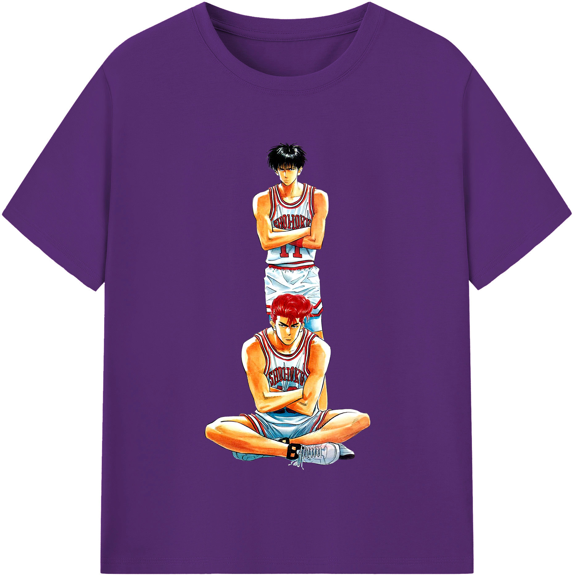 SLAM DUNK／スラムダンク 綿100％半袖Tシャツ（フロントプリント）
