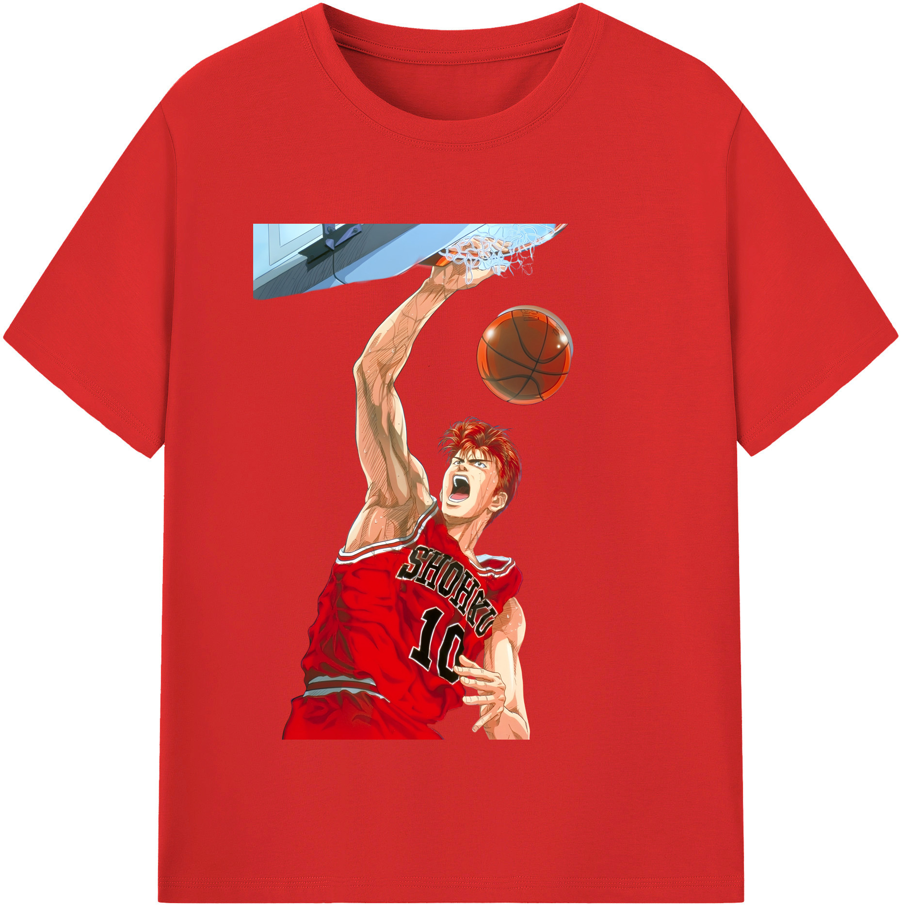 SLAM DUNK／スラムダンク 綿100％半袖Tシャツ（フロントプリント）
