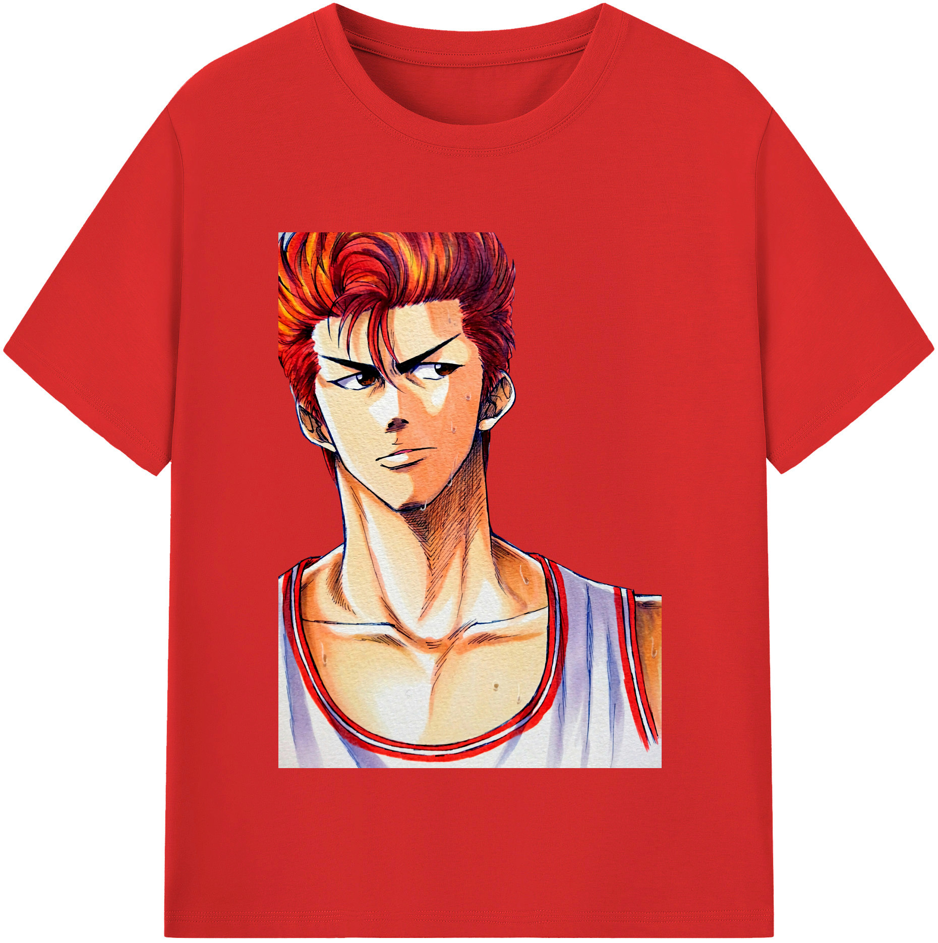 SLAM DUNK／スラムダンク 綿100％半袖Tシャツ（フロントプリント）
