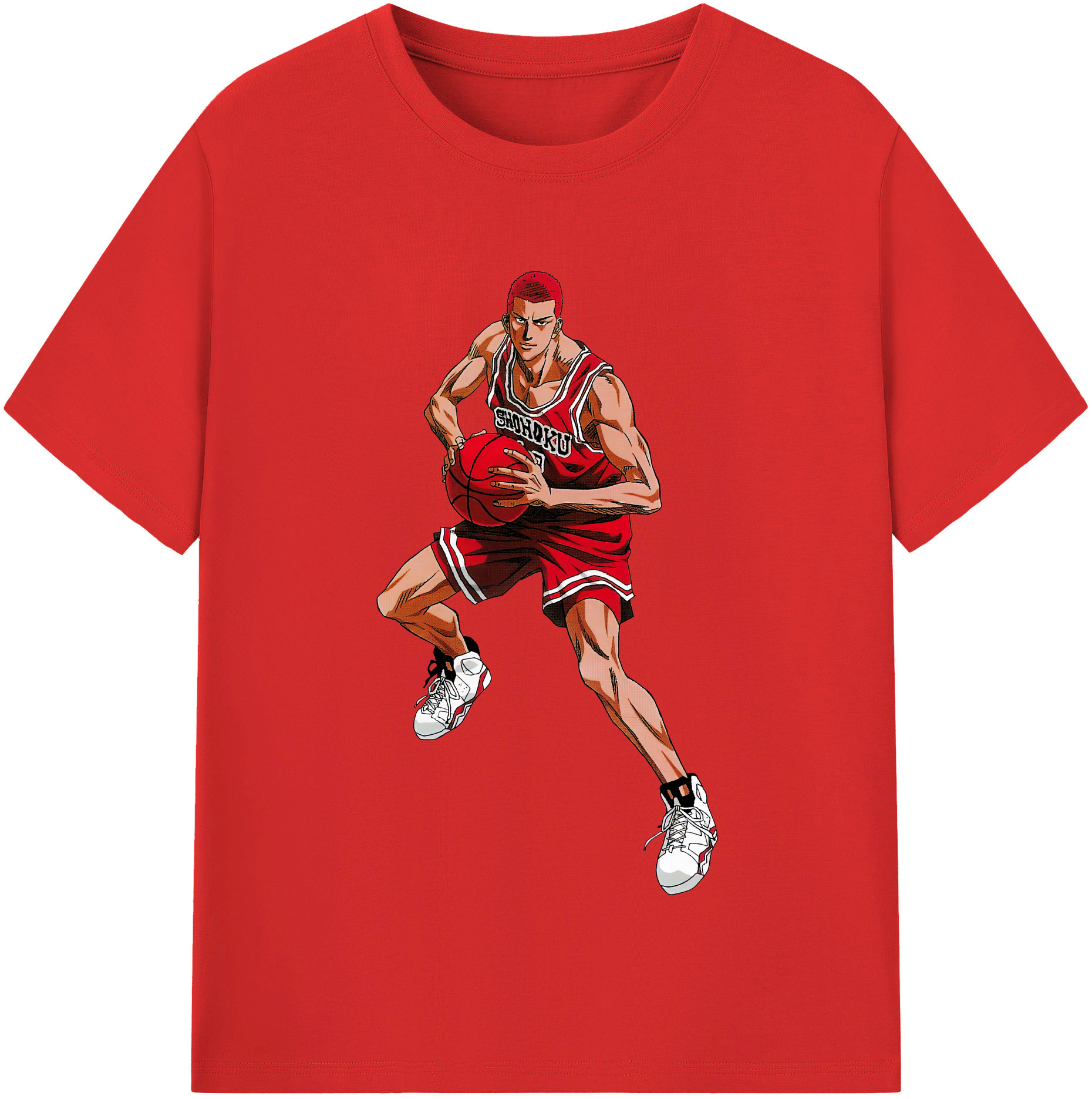 SLAM DUNK／スラムダンク 綿100％半袖Tシャツ（フロントプリント）