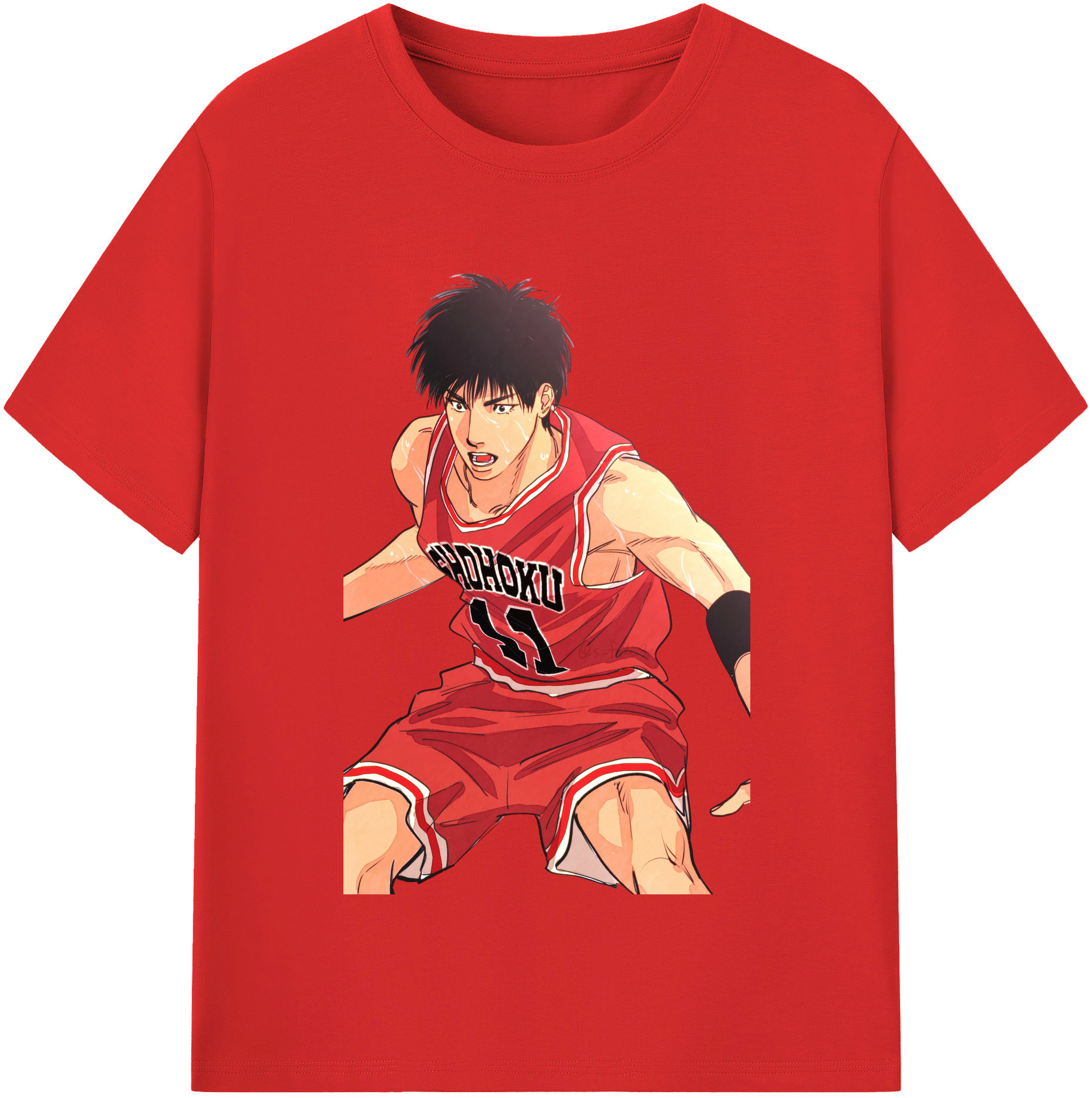 SLAM DUNK／スラムダンク 綿100％半袖Tシャツ（フロントプリント）