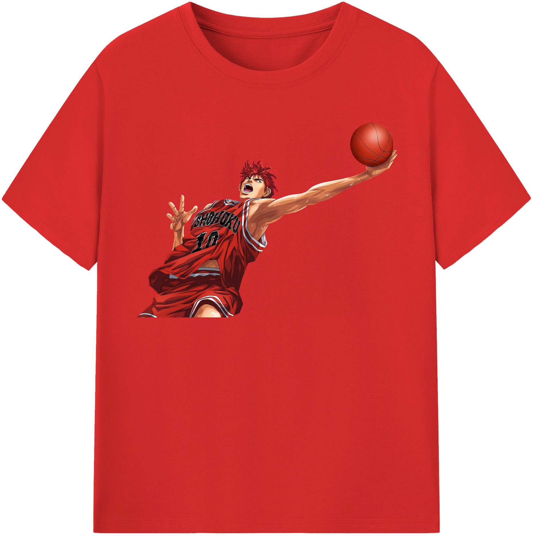 SLAM DUNK／スラムダンク 綿100％半袖Tシャツ（フロントプリント）