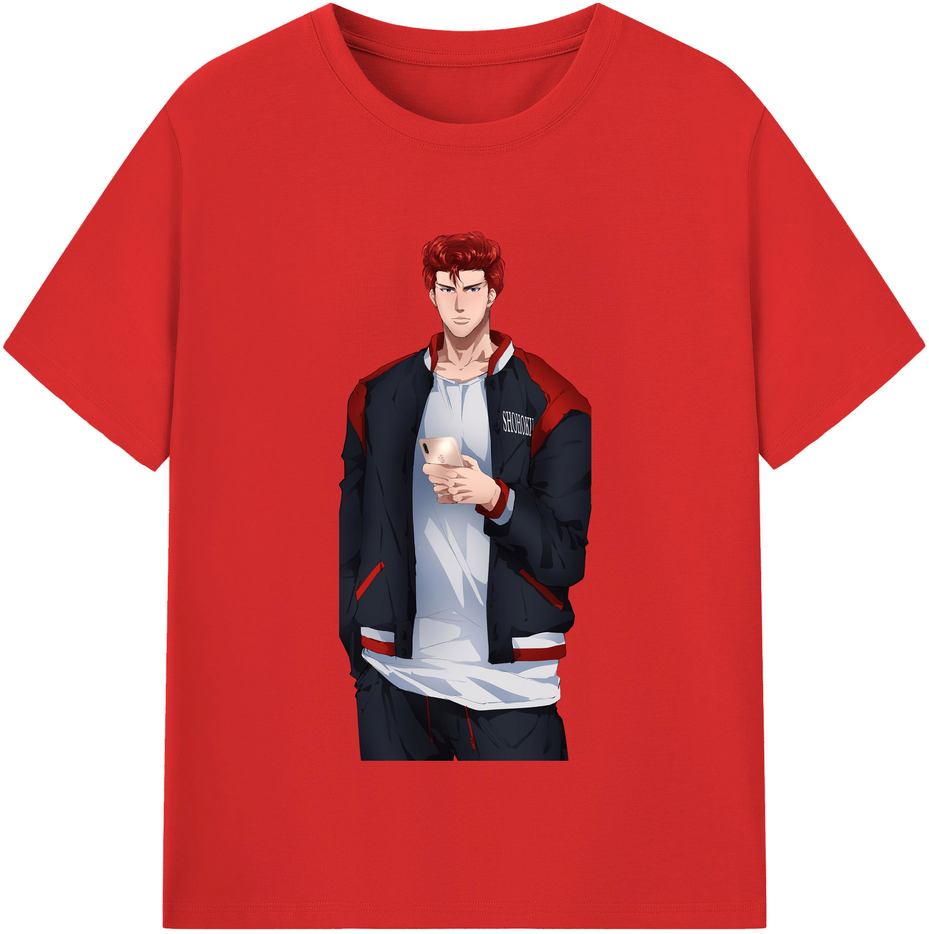 SLAM DUNK／スラムダンク 綿100％半袖Tシャツ（フロントプリント）