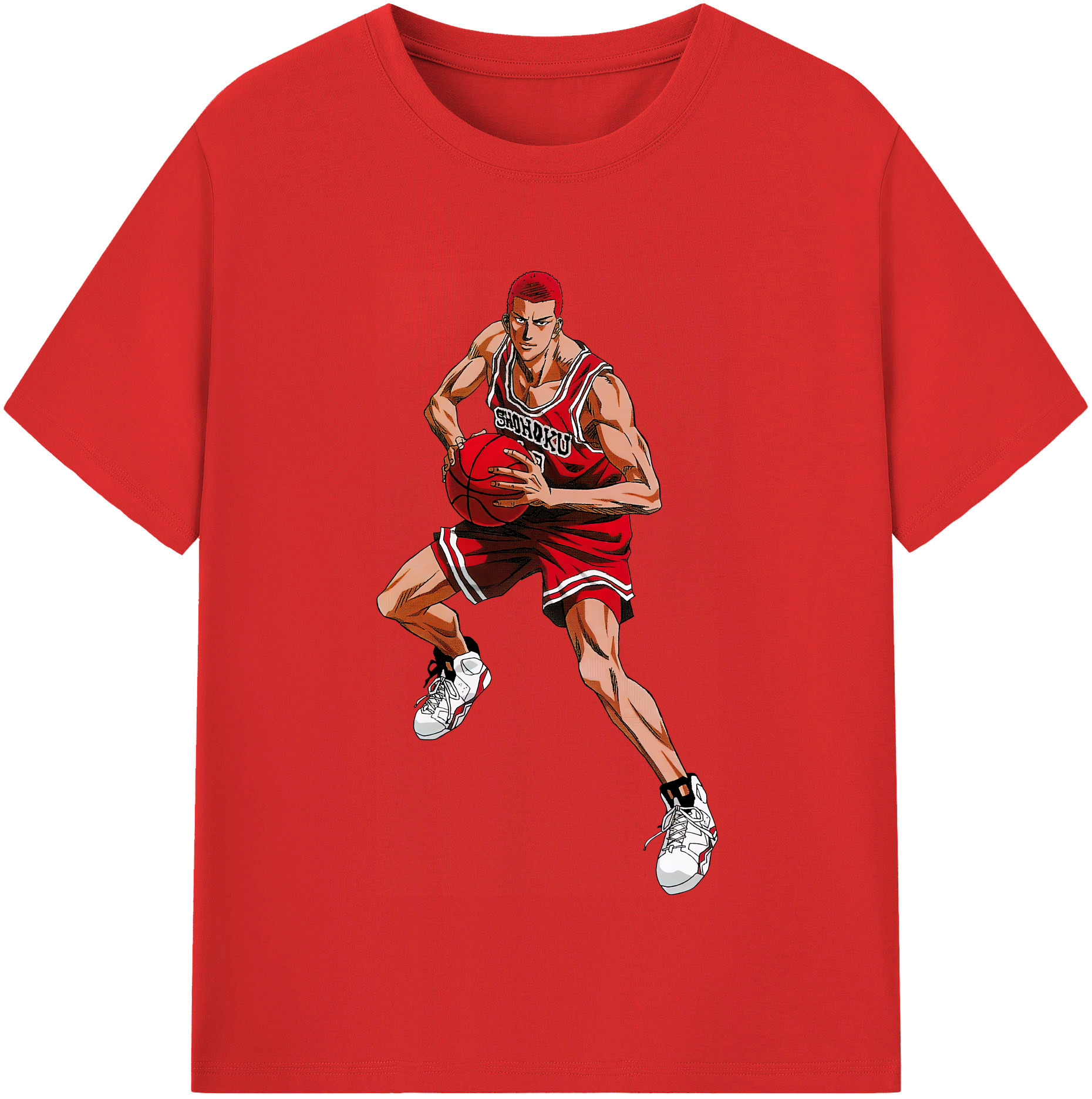 SLAM DUNK／スラムダンク 綿100％半袖Tシャツ（フロントプリント）