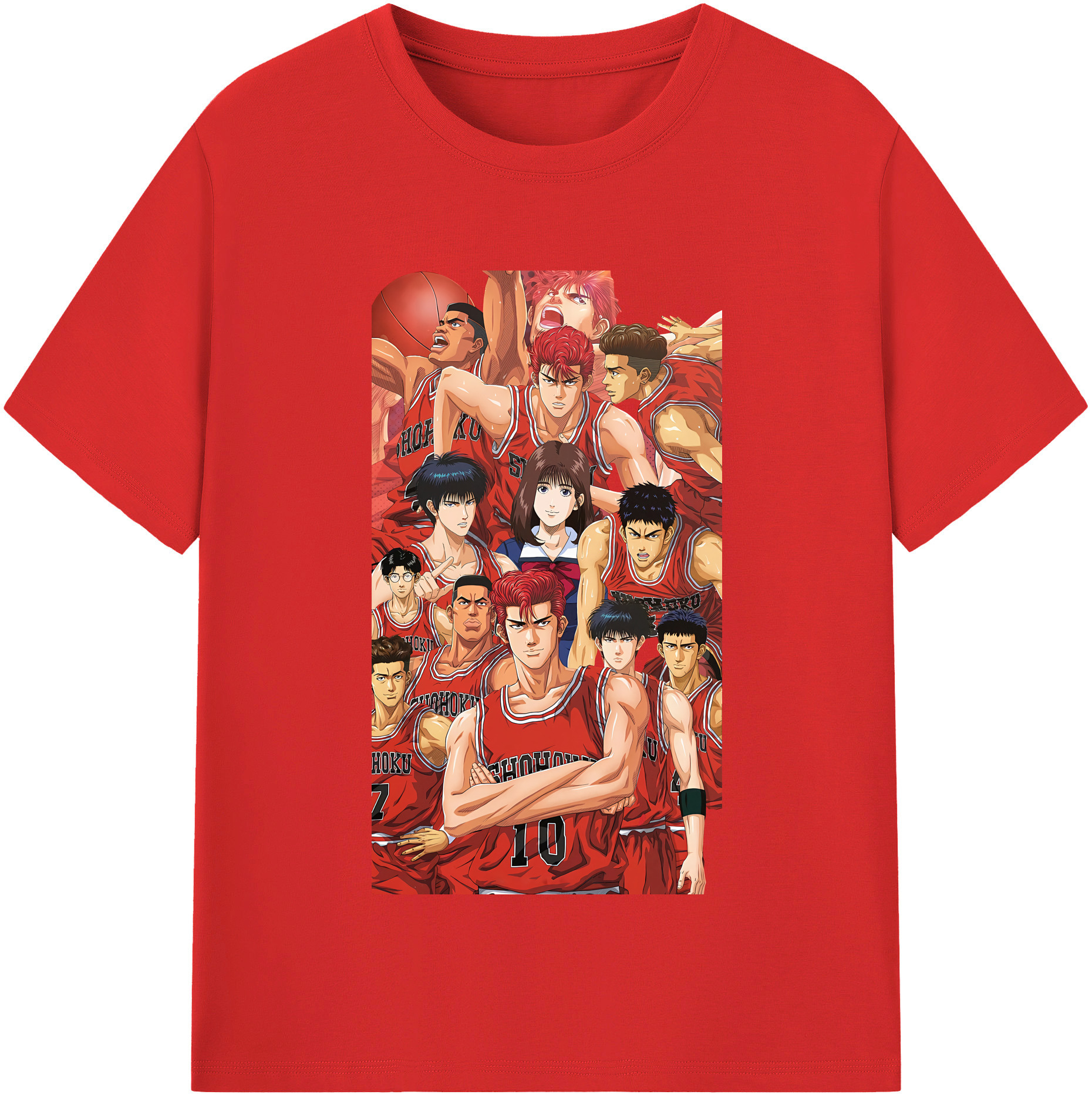 SLAM DUNK／スラムダンク 綿100％半袖Tシャツ（フロントプリント）