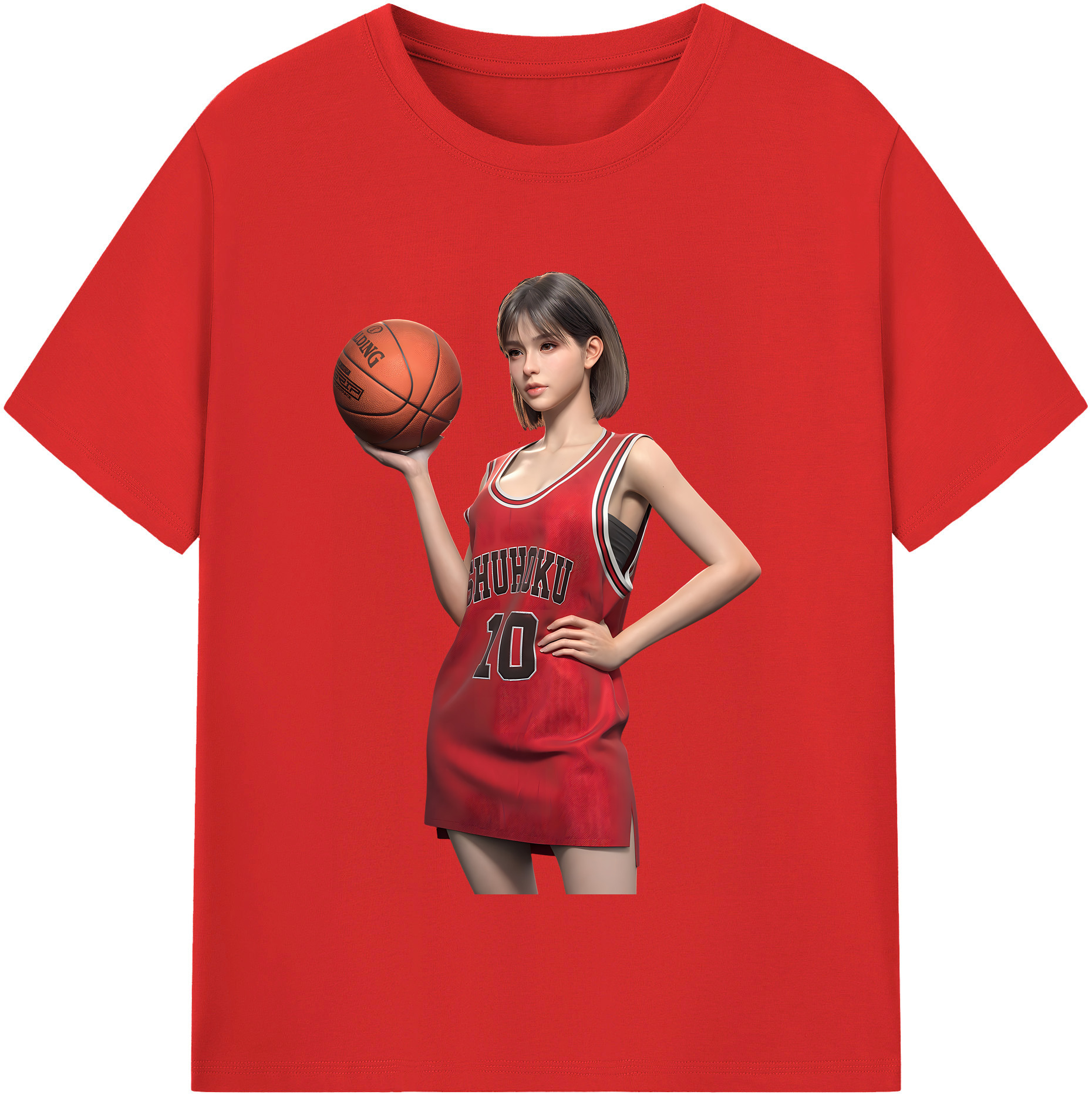 SLAM DUNK／スラムダンク 綿100％半袖Tシャツ（フロントプリント）
