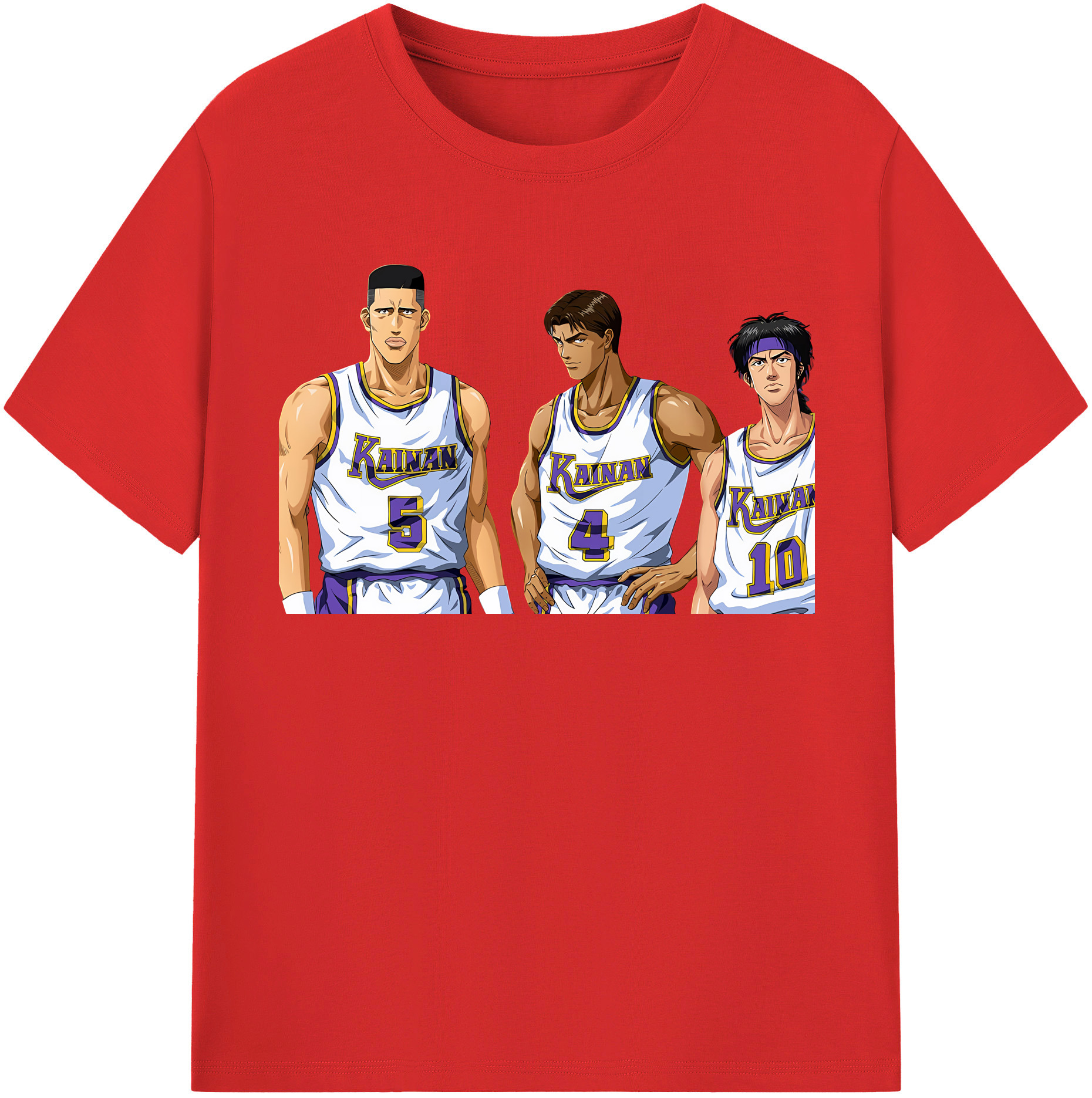 SLAM DUNK／スラムダンク 綿100％半袖Tシャツ（フロントプリント）
