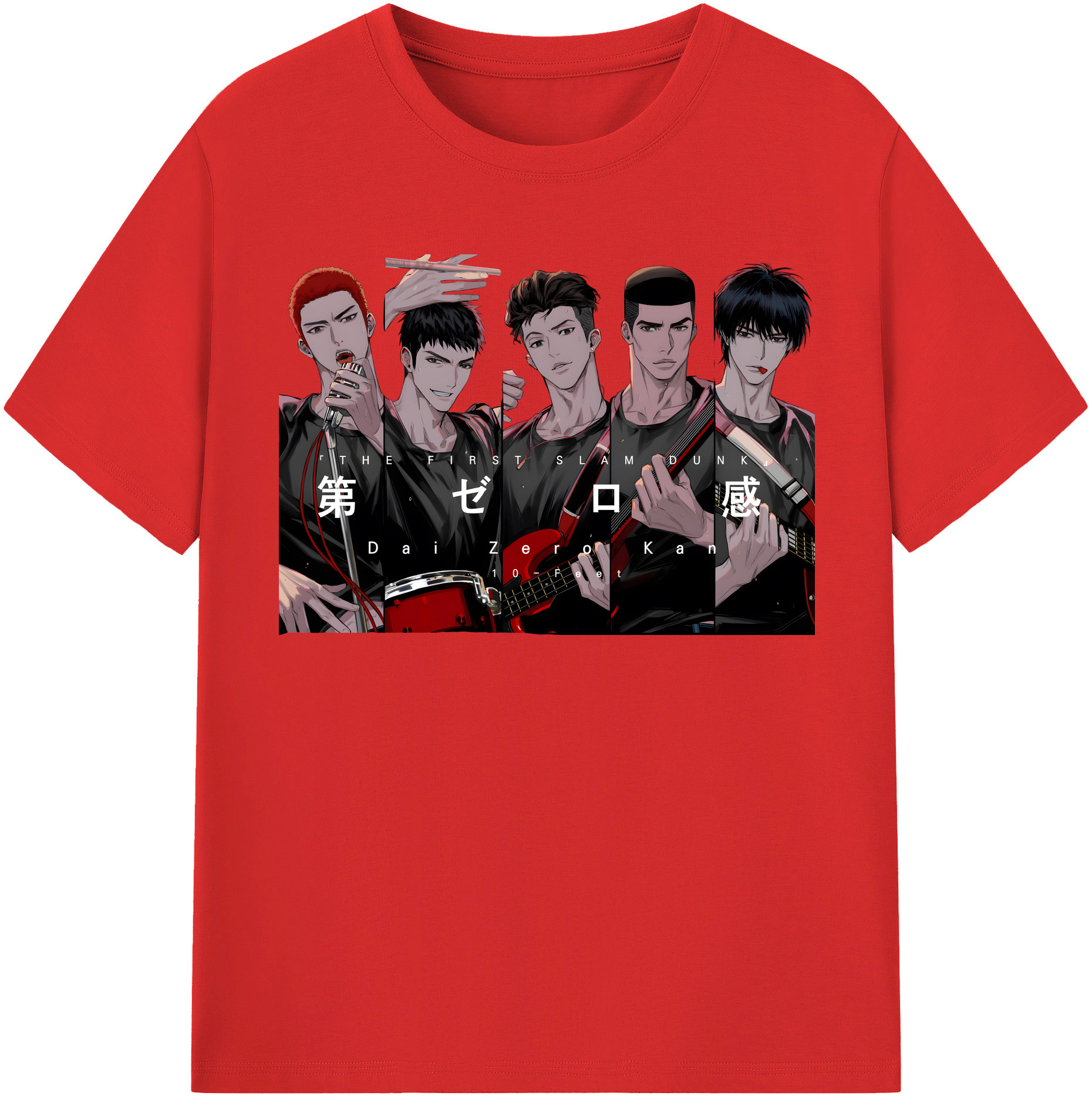 SLAM DUNK／スラムダンク 綿100％半袖Tシャツ（フロントプリント）