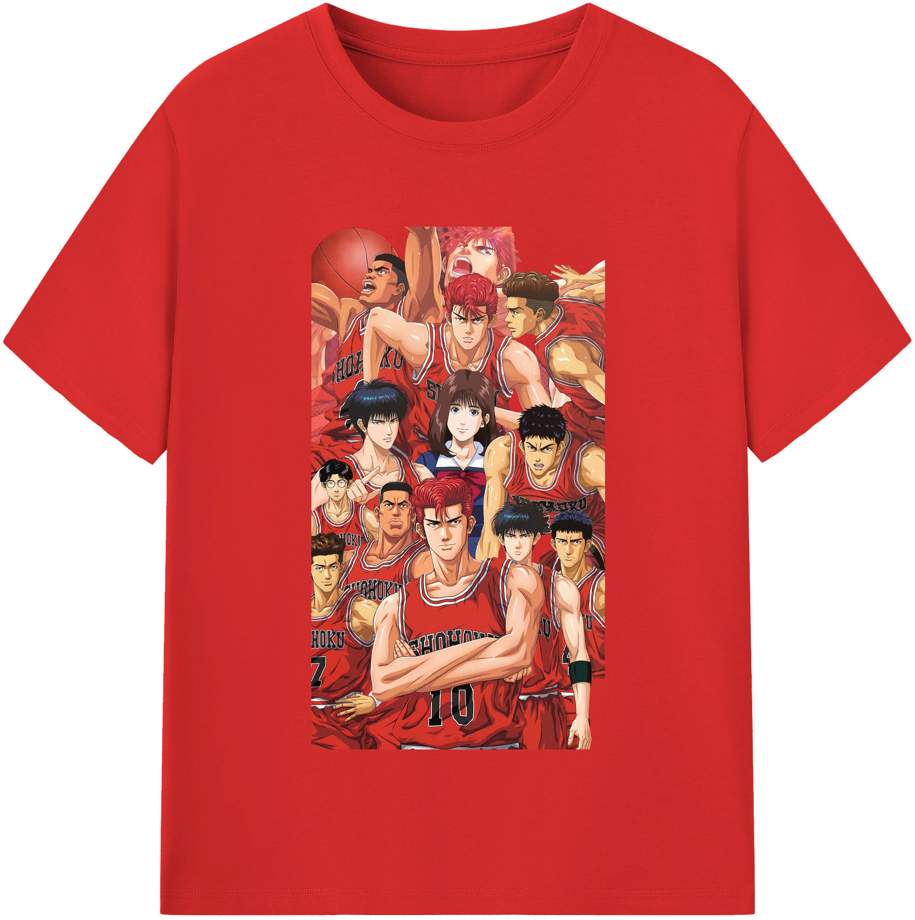 SLAM DUNK／スラムダンク 綿100％半袖Tシャツ（フロントプリント）