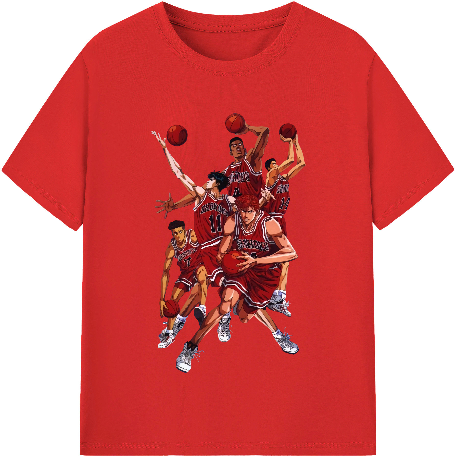 SLAM DUNK／スラムダンク 綿100％半袖Tシャツ（フロントプリント）