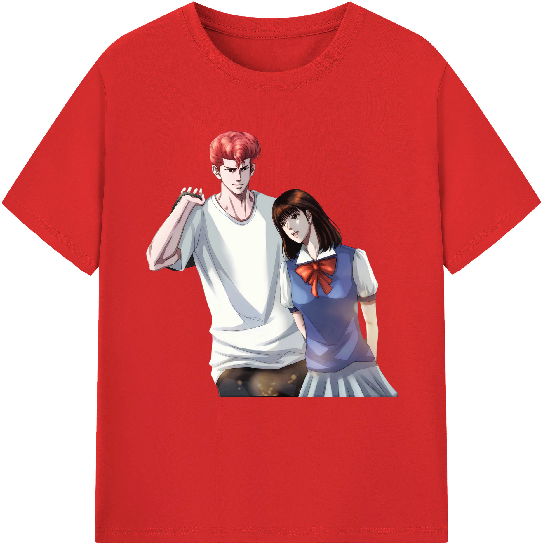 SLAM DUNK／スラムダンク 綿100％半袖Tシャツ（フロントプリント）