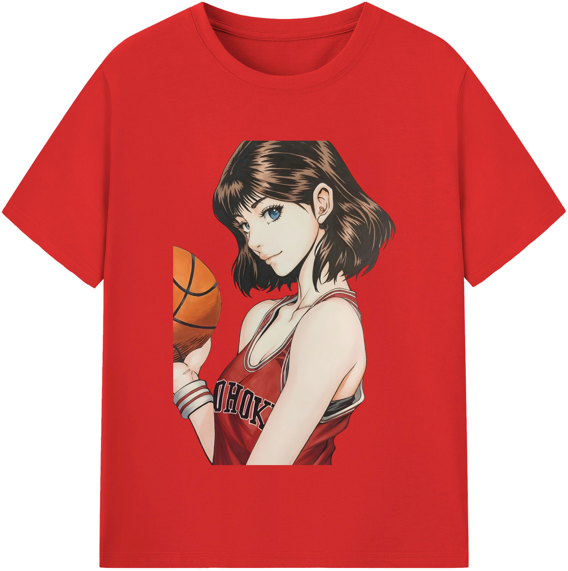 SLAM DUNK／スラムダンク 綿100％半袖Tシャツ（フロントプリント）