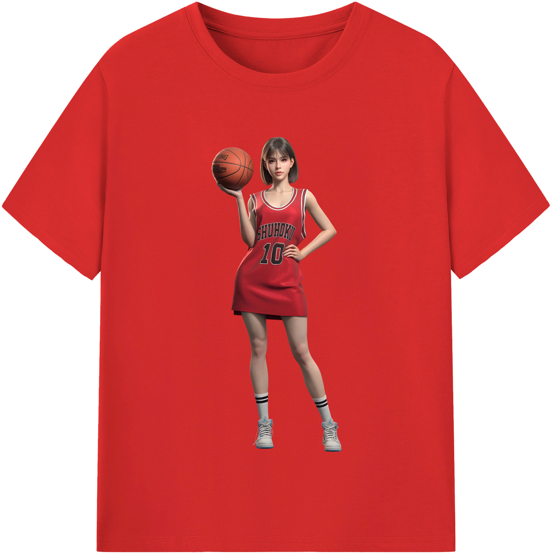 SLAM DUNK／スラムダンク 綿100％半袖Tシャツ（フロントプリント）