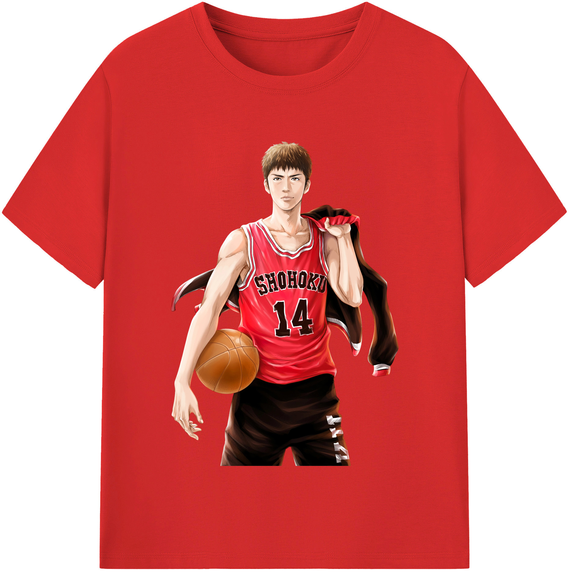 SLAM DUNK／スラムダンク 綿100％半袖Tシャツ（フロントプリント）