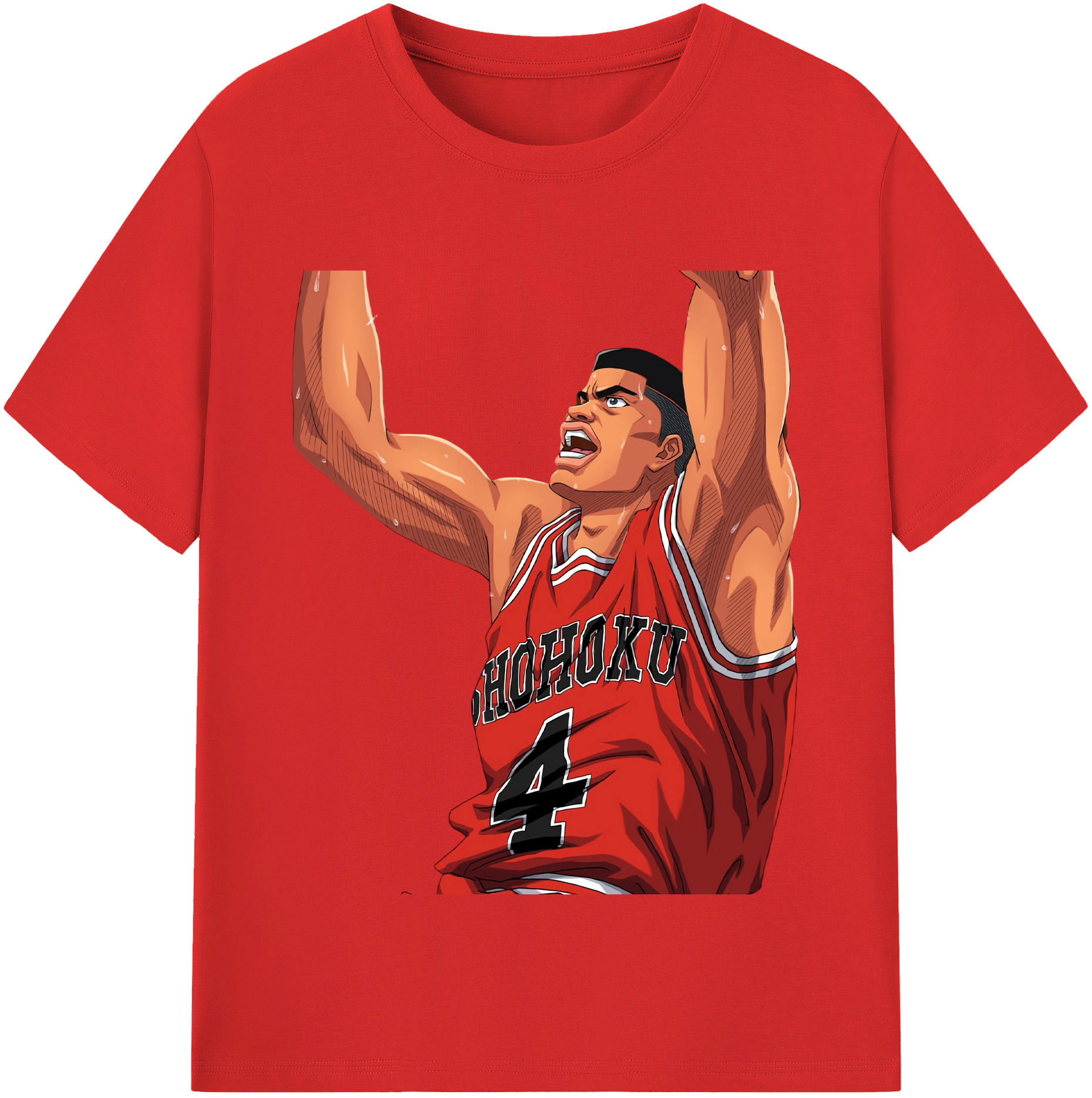 SLAM DUNK／スラムダンク 綿100％半袖Tシャツ（フロントプリント）