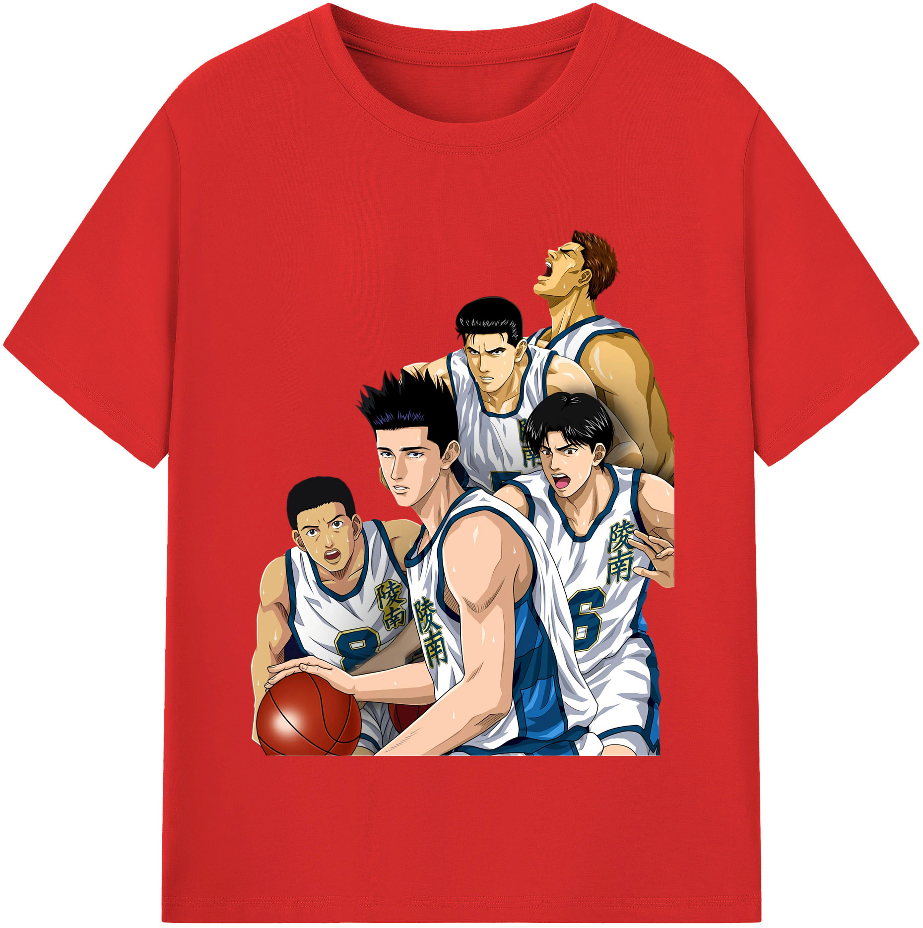 SLAM DUNK／スラムダンク 綿100％半袖Tシャツ（フロントプリント）