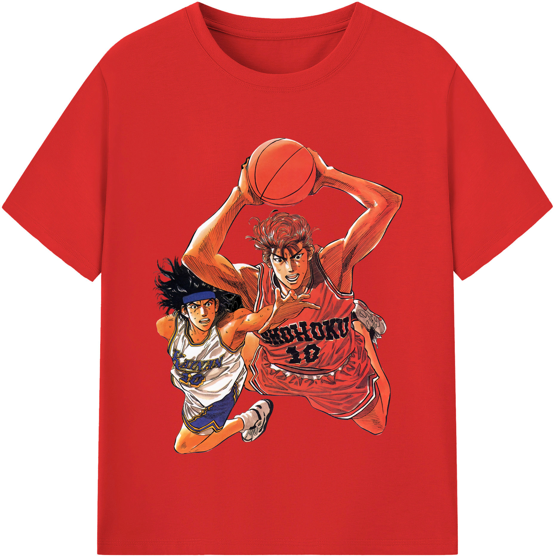 SLAM DUNK／スラムダンク 綿100％半袖Tシャツ（フロントプリント）