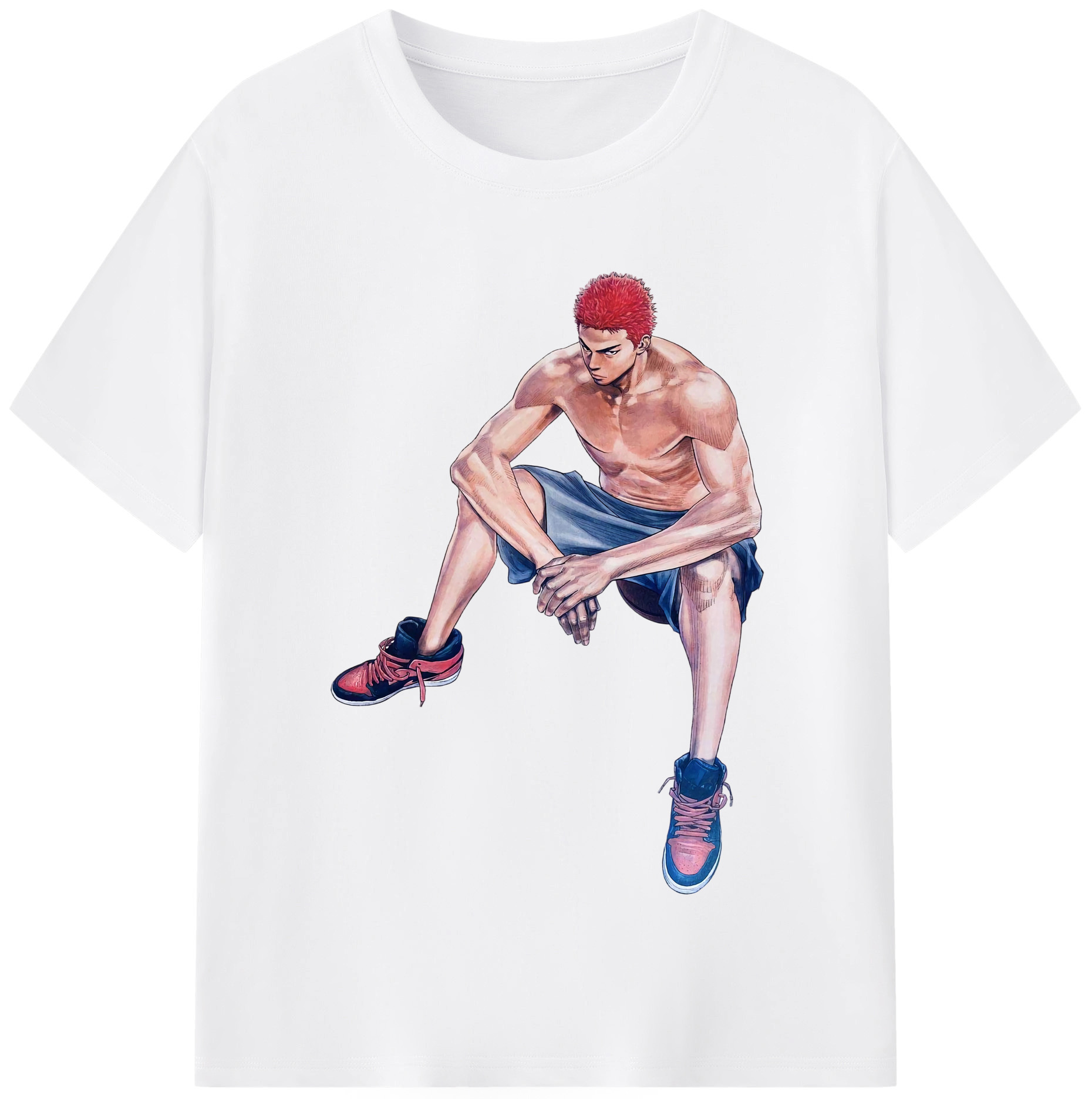 SLAM DUNK／スラムダンク 綿100％半袖Tシャツ（フロントプリント）