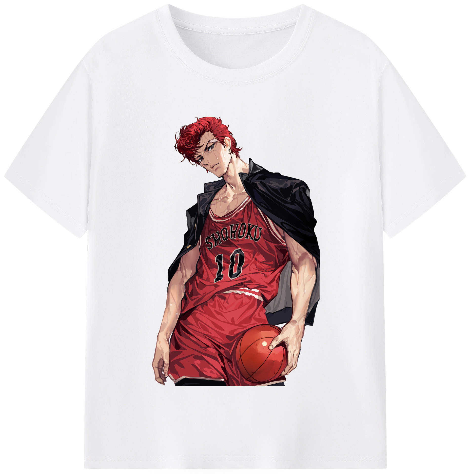 SLAM DUNK／スラムダンク 綿100％半袖Tシャツ（フロントプリント）