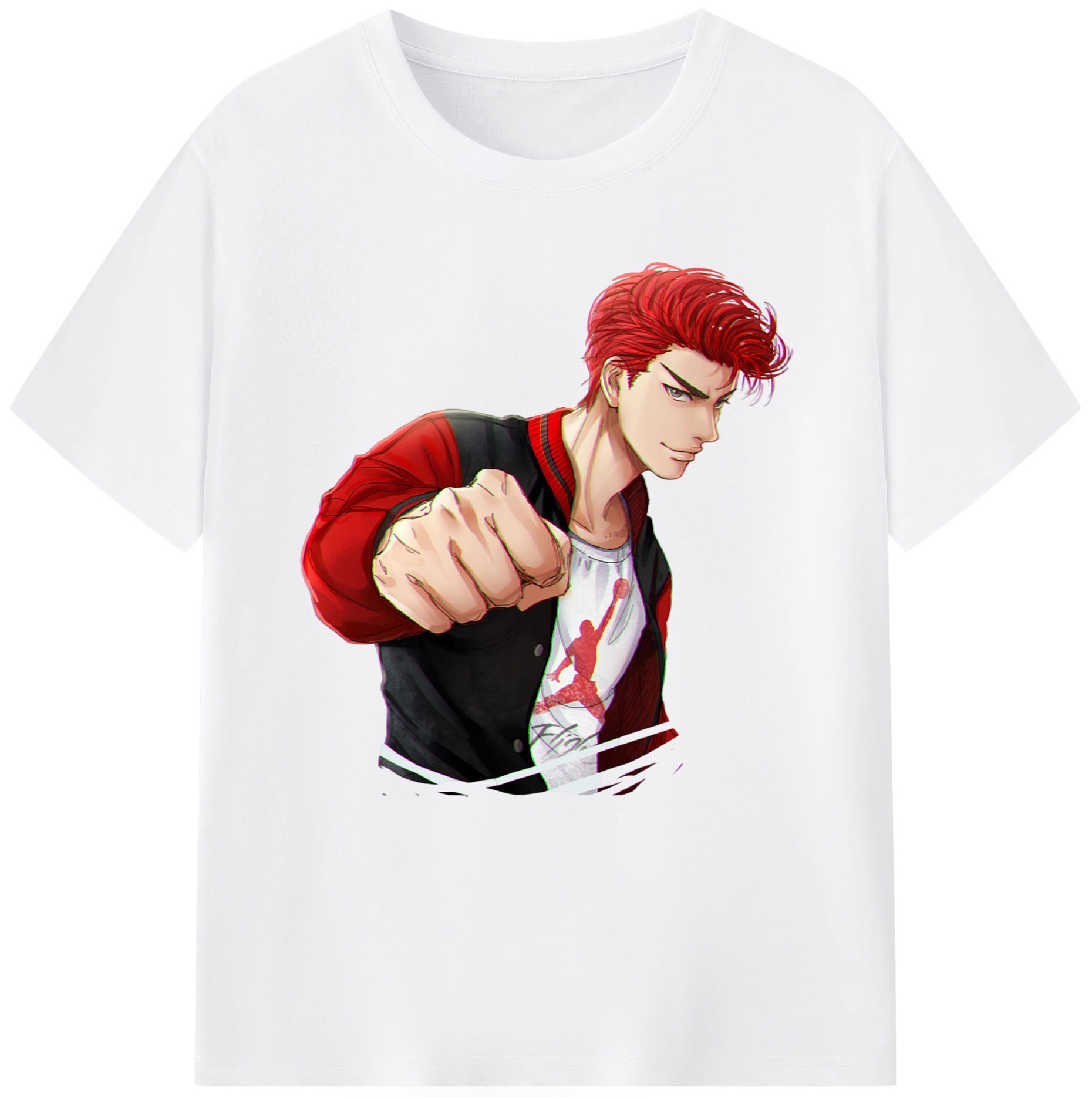 SLAM DUNK／スラムダンク 綿100％半袖Tシャツ（フロントプリント）