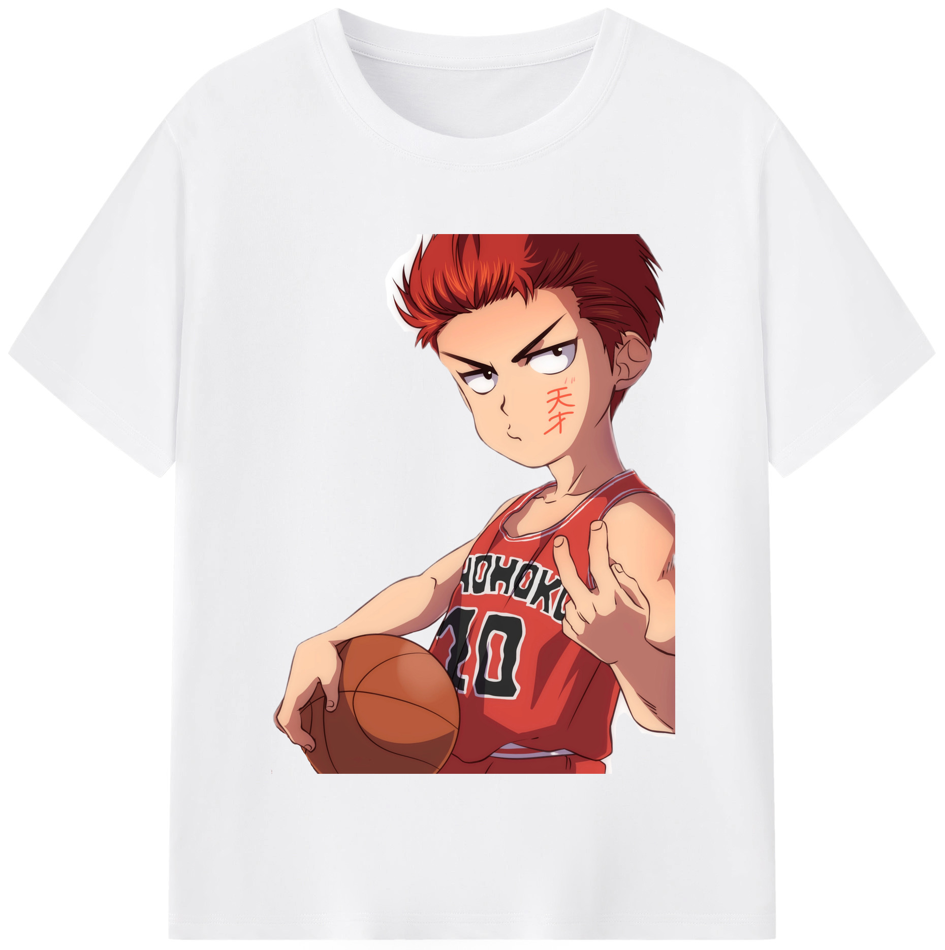 SLAM DUNK／スラムダンク 綿100％半袖Tシャツ（フロントプリント）