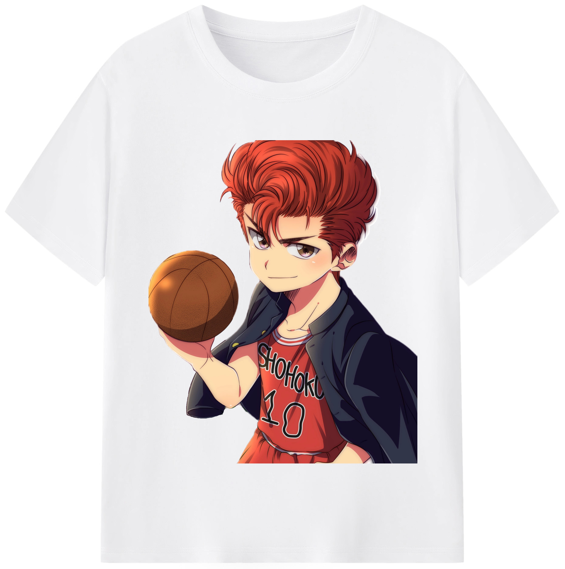 SLAM DUNK／スラムダンク 綿100％半袖Tシャツ（フロントプリント）