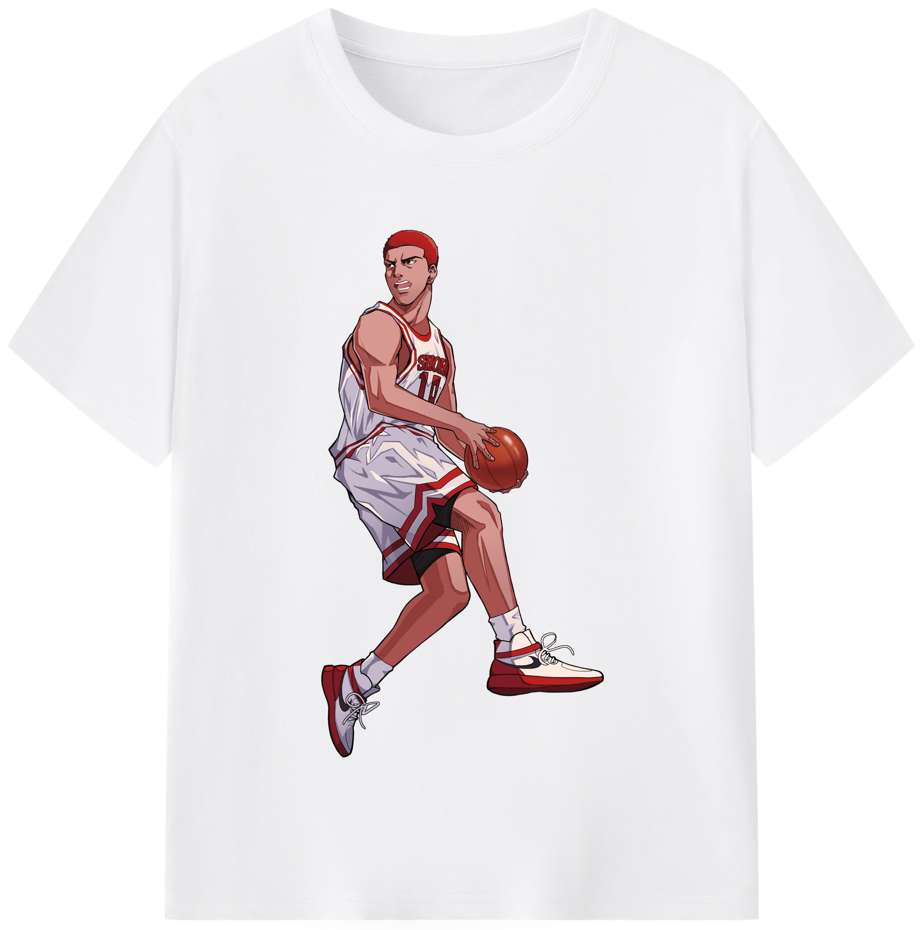 SLAM DUNK／スラムダンク 綿100％半袖Tシャツ（フロントプリント）