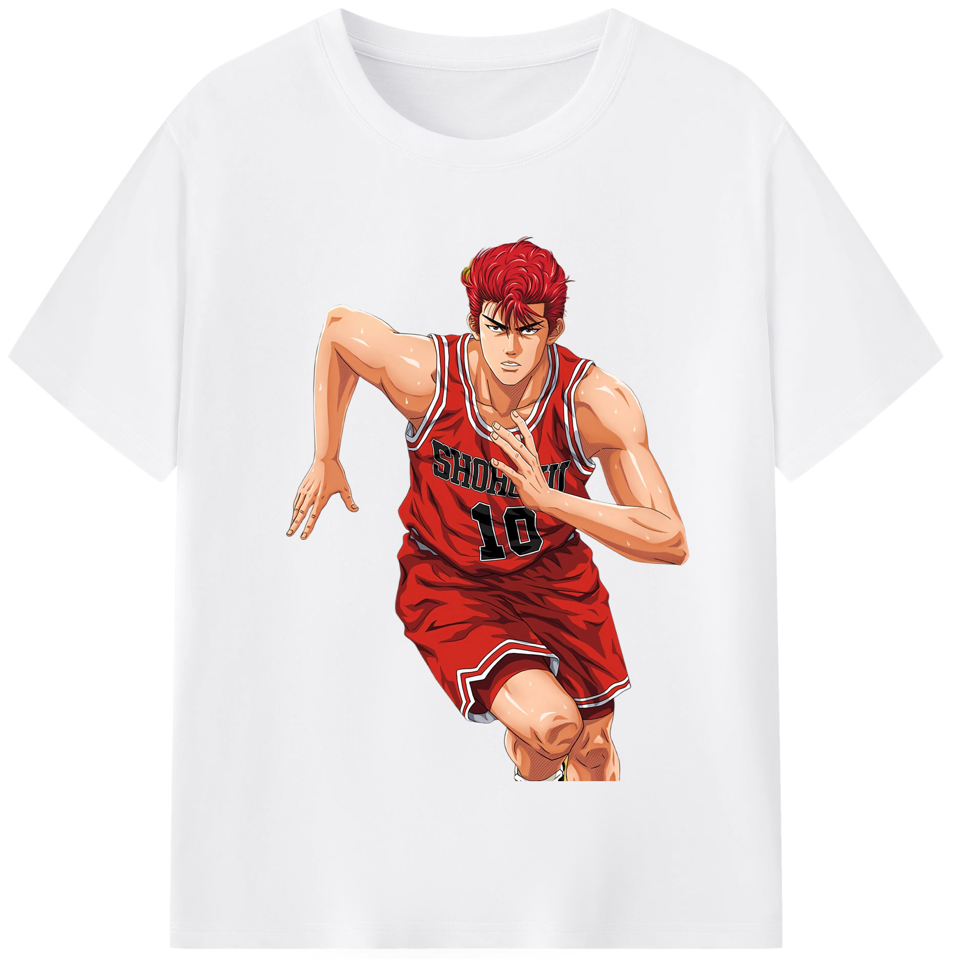 SLAM DUNK／スラムダンク 綿100％半袖Tシャツ（フロントプリント）