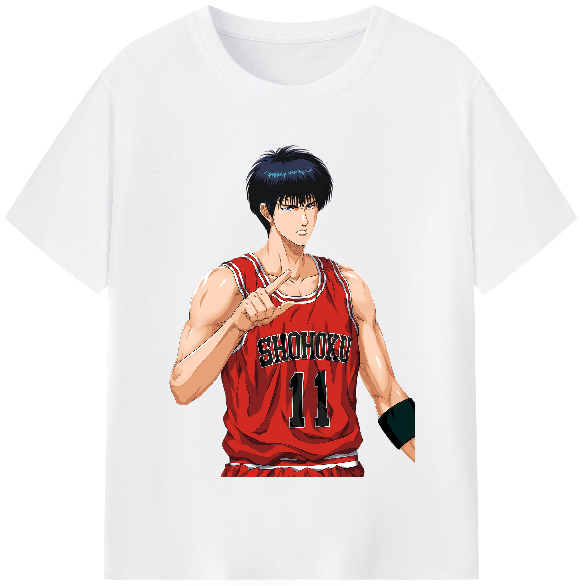 SLAM DUNK／スラムダンク 綿100％半袖Tシャツ（フロントプリント）