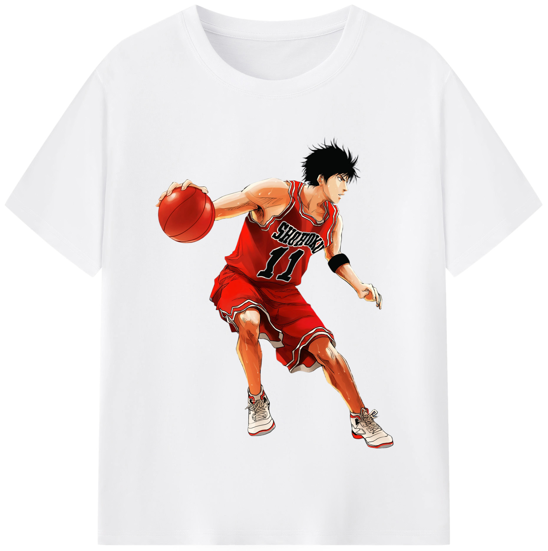 SLAM DUNK／スラムダンク 綿100％半袖Tシャツ（フロントプリント）