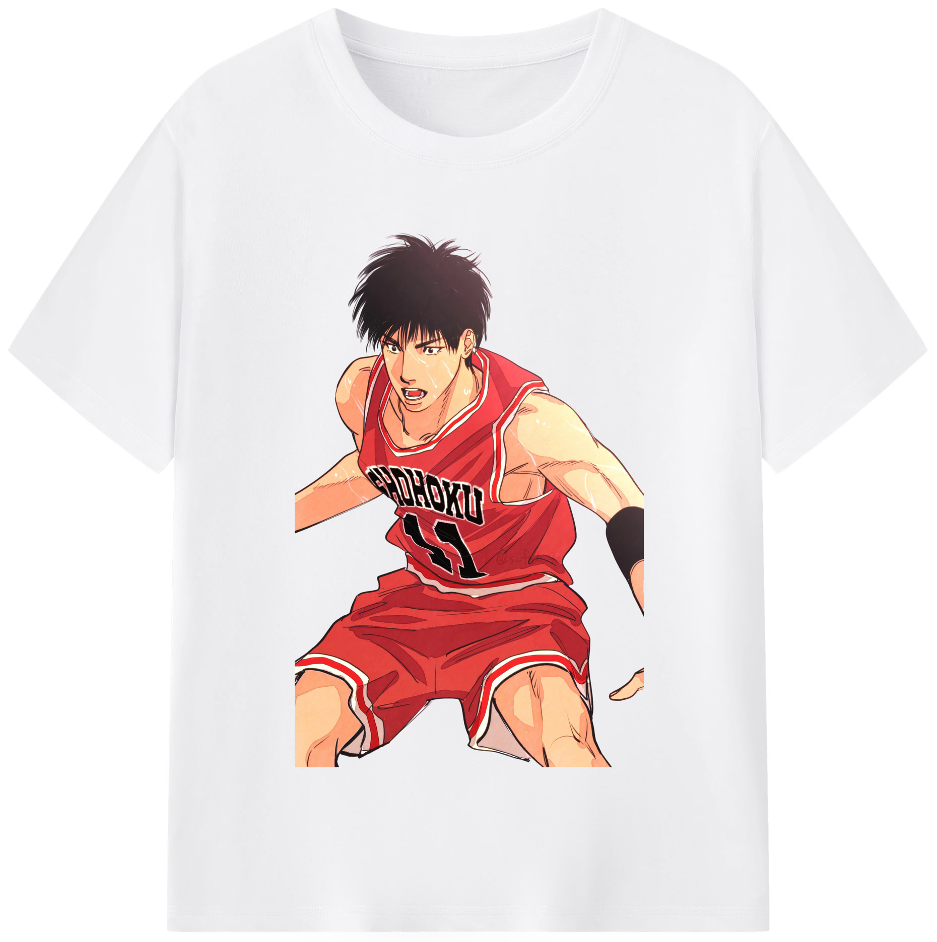 SLAM DUNK／スラムダンク 綿100％半袖Tシャツ（フロントプリント）