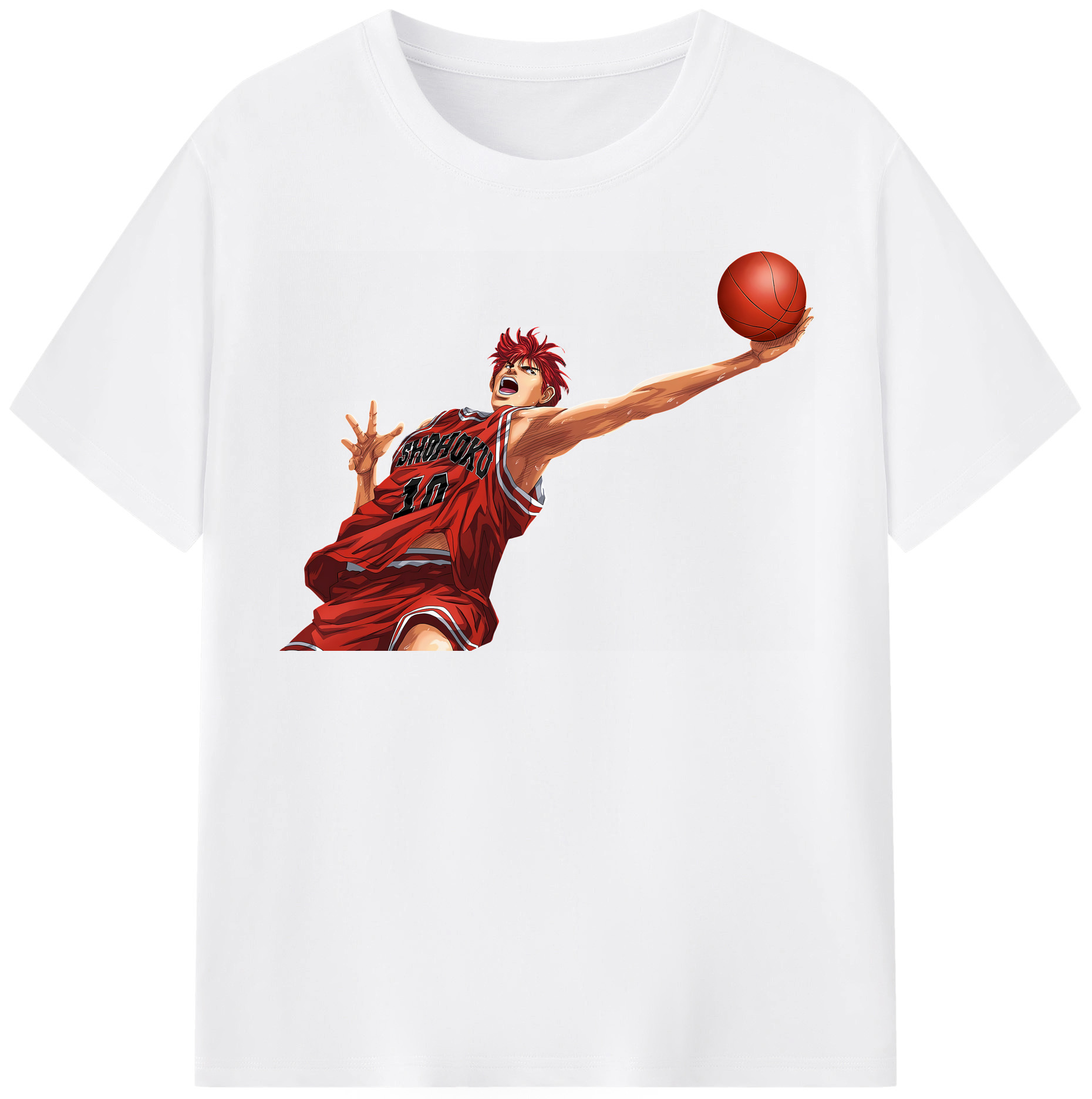 SLAM DUNK／スラムダンク 綿100％半袖Tシャツ（フロントプリント）