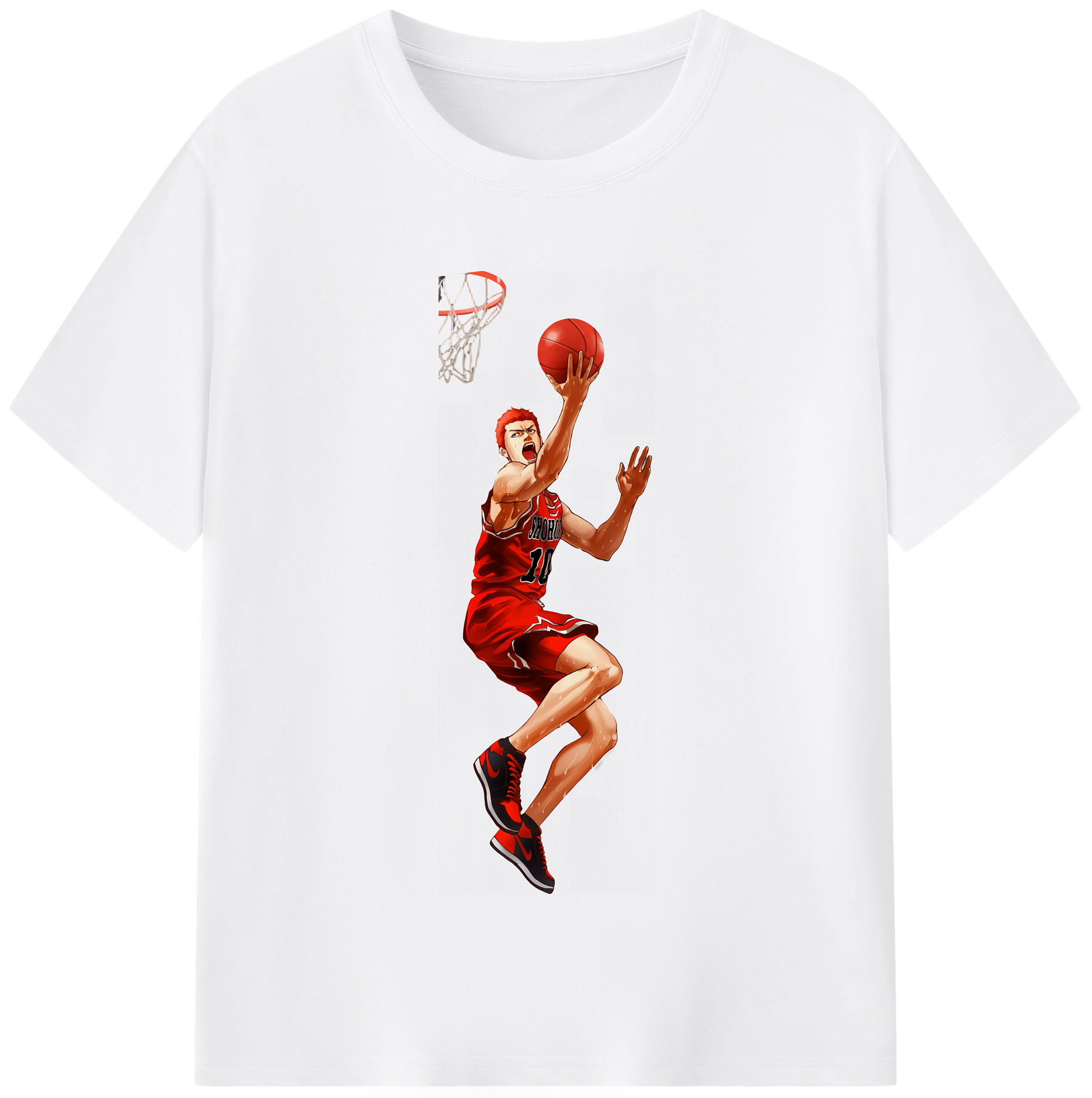SLAM DUNK／スラムダンク 綿100％半袖Tシャツ（フロントプリント）