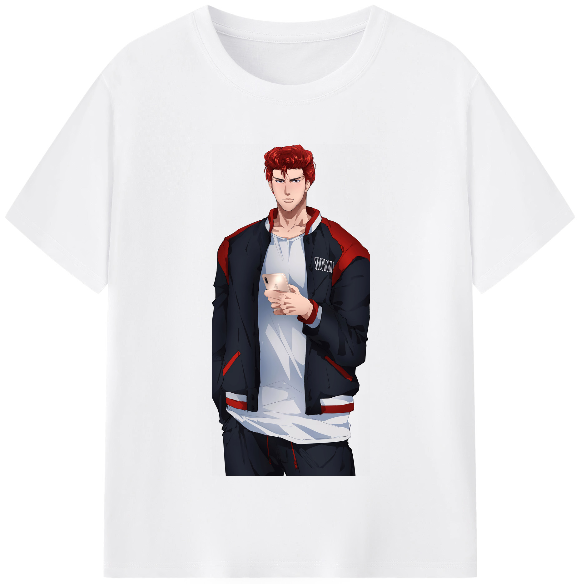 SLAM DUNK／スラムダンク 綿100％半袖Tシャツ（フロントプリント）