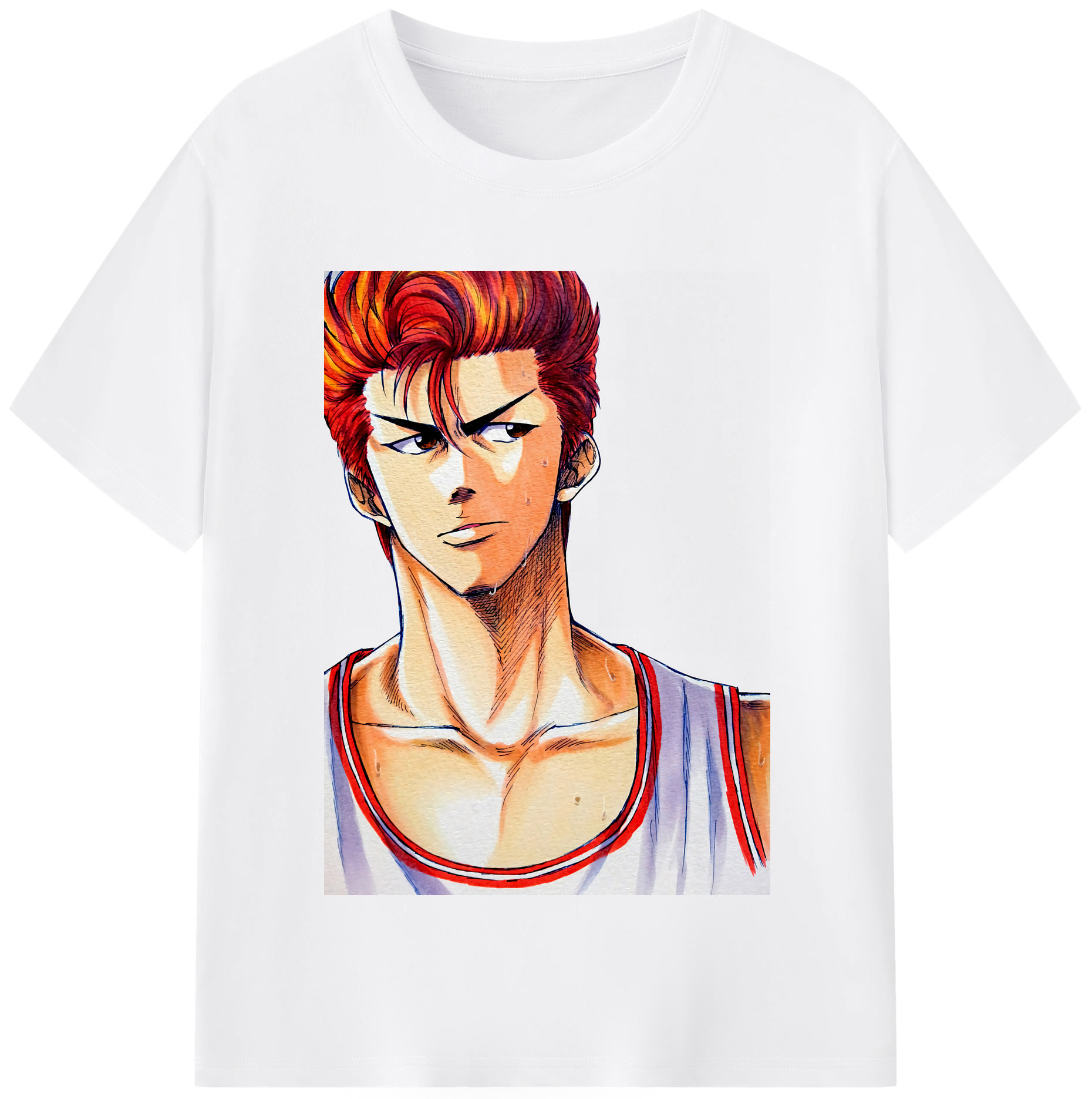 SLAM DUNK／スラムダンク 綿100％半袖Tシャツ（フロントプリント）