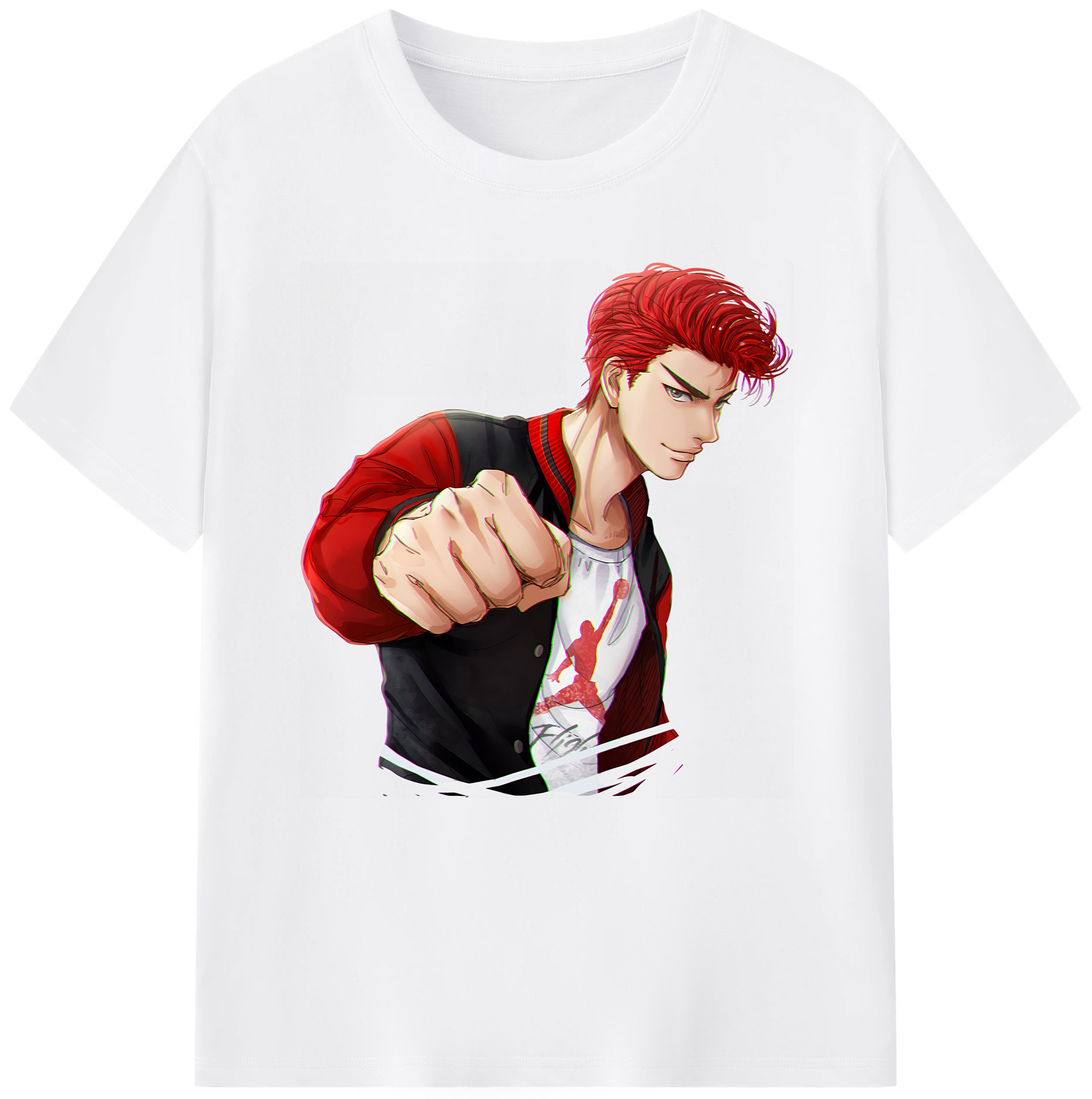SLAM DUNK／スラムダンク 綿100％半袖Tシャツ（フロントプリント）