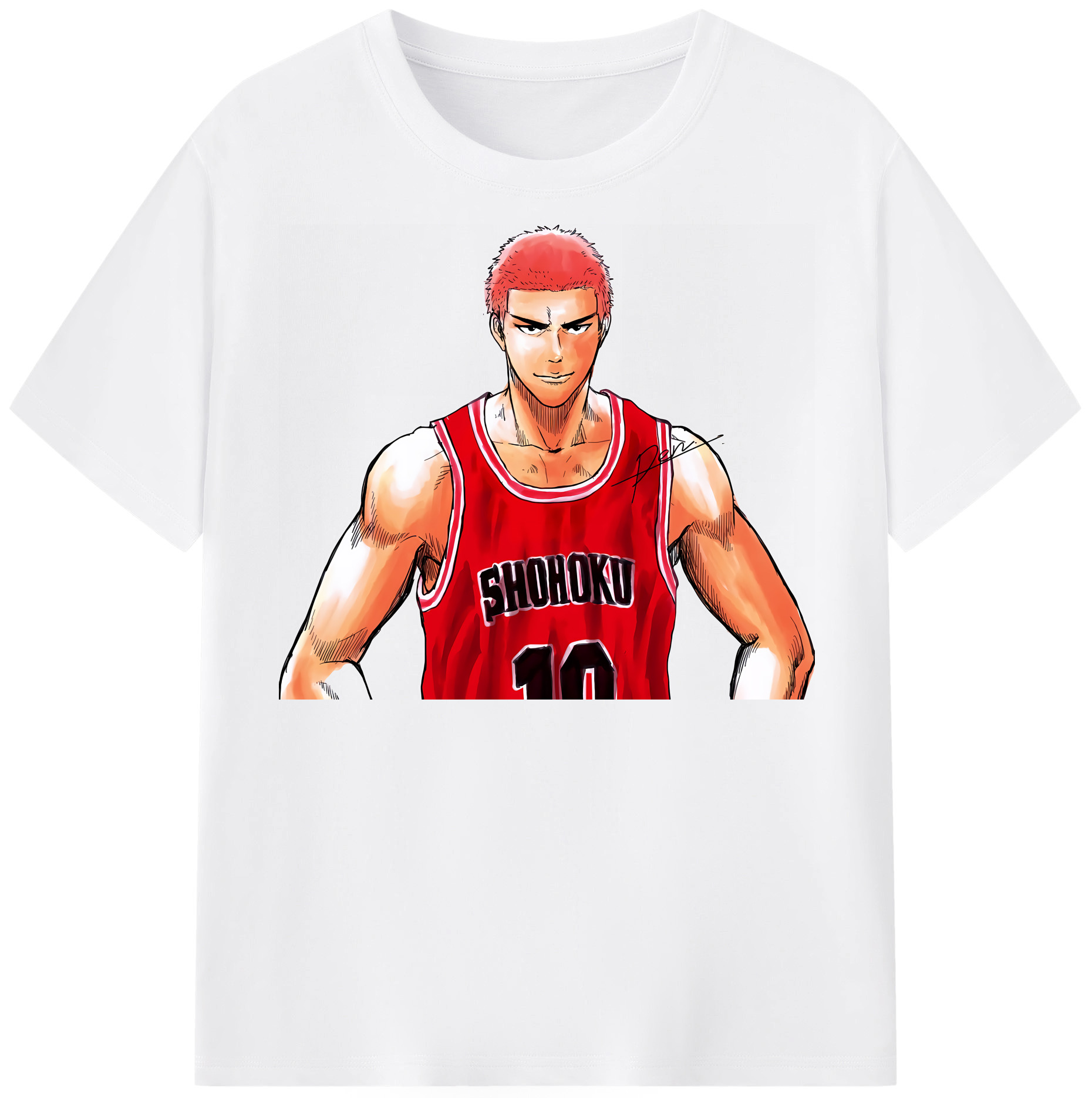 SLAM DUNK／スラムダンク 綿100％半袖Tシャツ（フロントプリント）