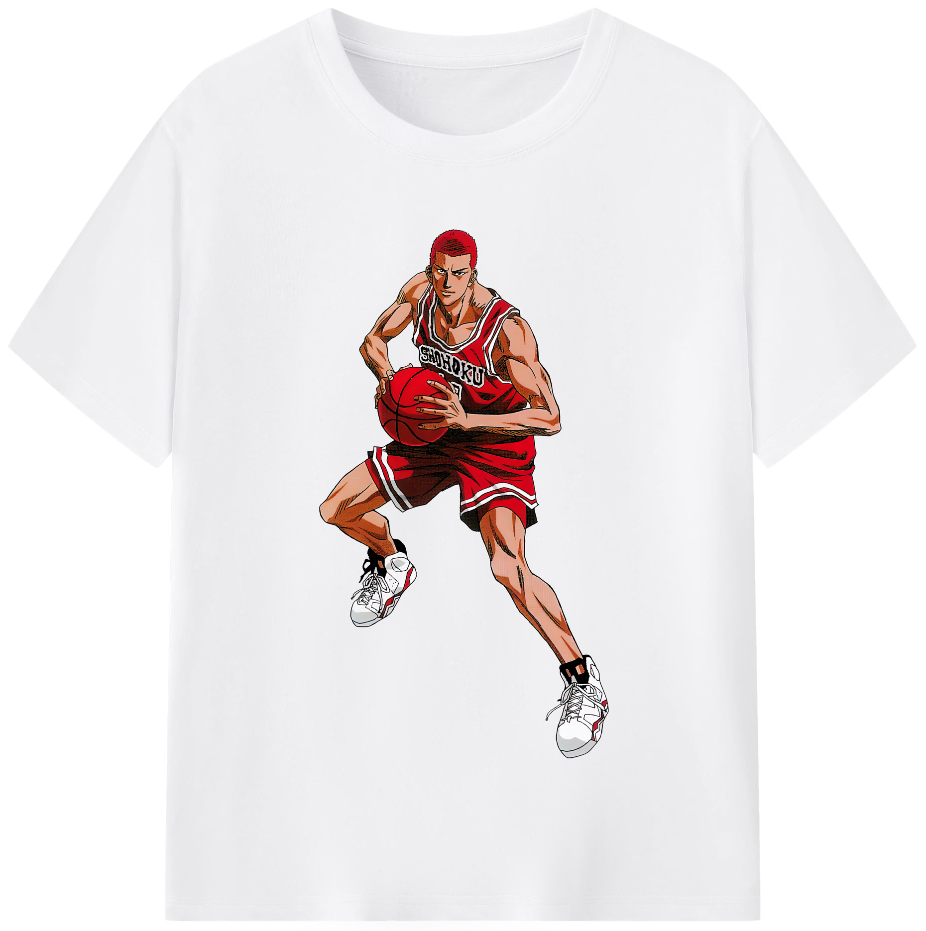 SLAM DUNK／スラムダンク 綿100％半袖Tシャツ（フロントプリント）