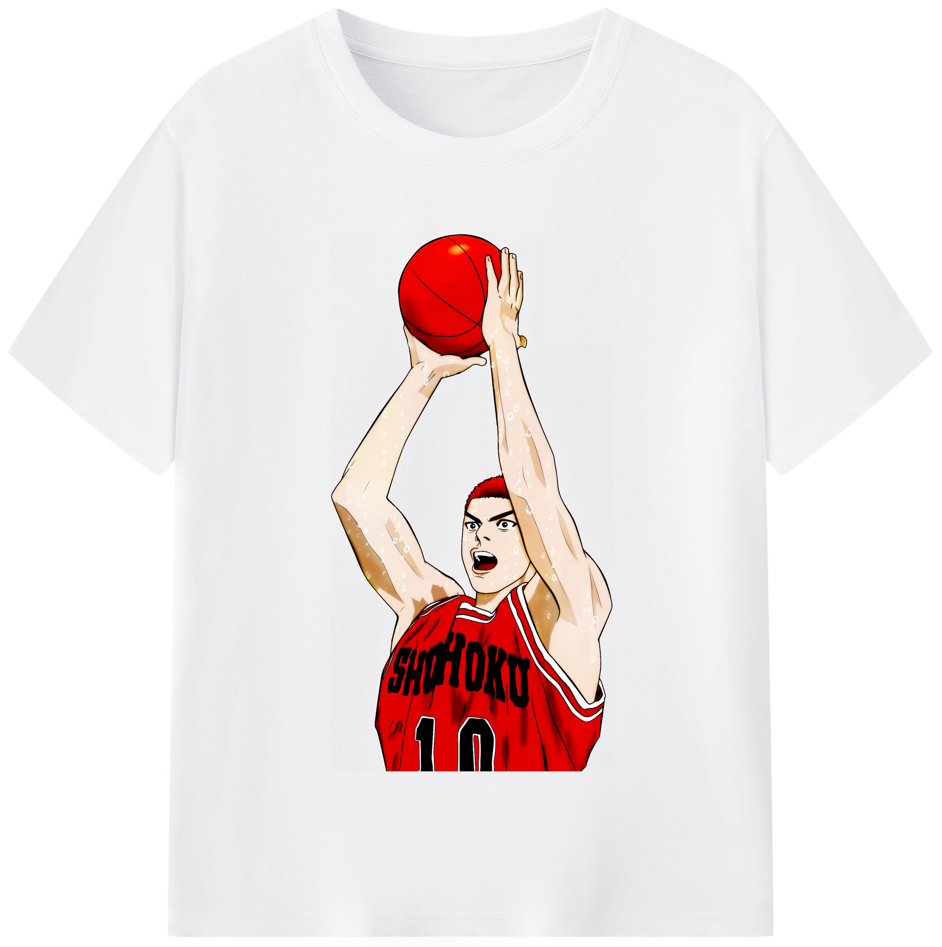 SLAM DUNK／スラムダンク 綿100％半袖Tシャツ（フロントプリント）