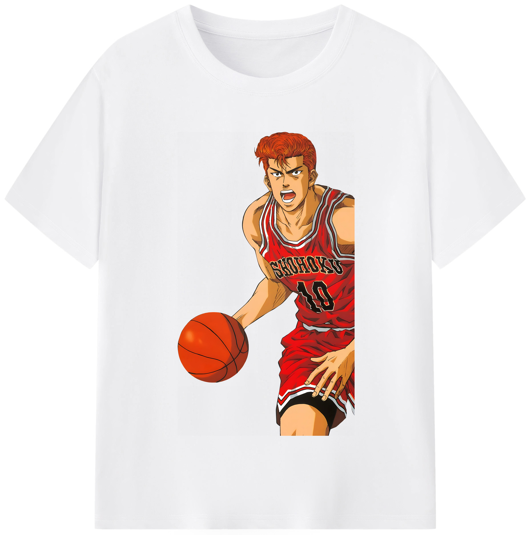 SLAM DUNK／スラムダンク 綿100％半袖Tシャツ（フロントプリント）