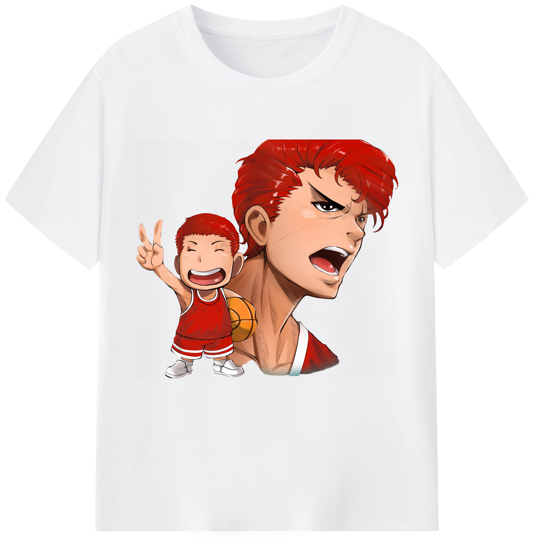 SLAM DUNK／スラムダンク 綿100％半袖Tシャツ（フロントプリント）