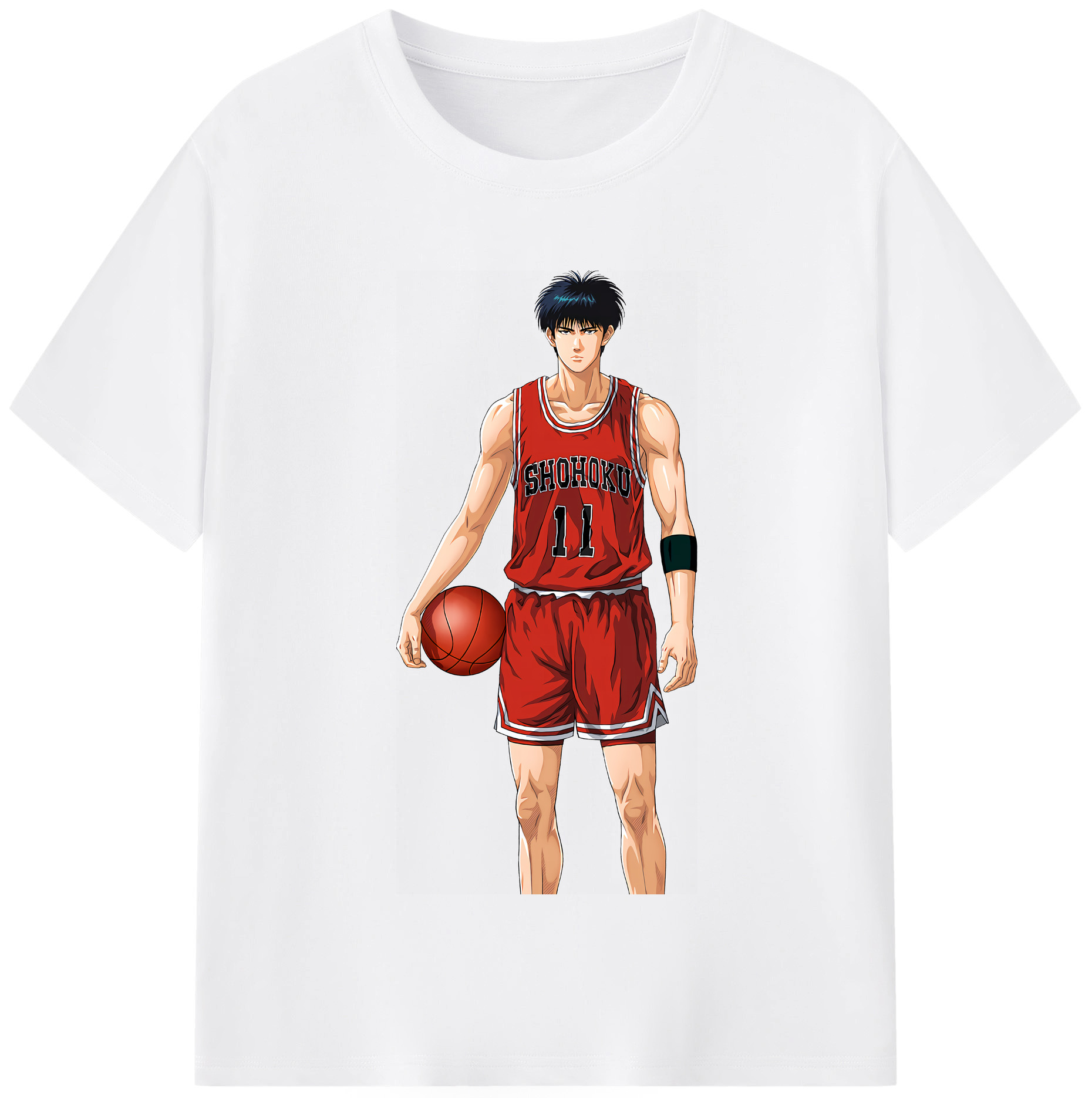 SLAM DUNK／スラムダンク 綿100％半袖Tシャツ（フロントプリント）