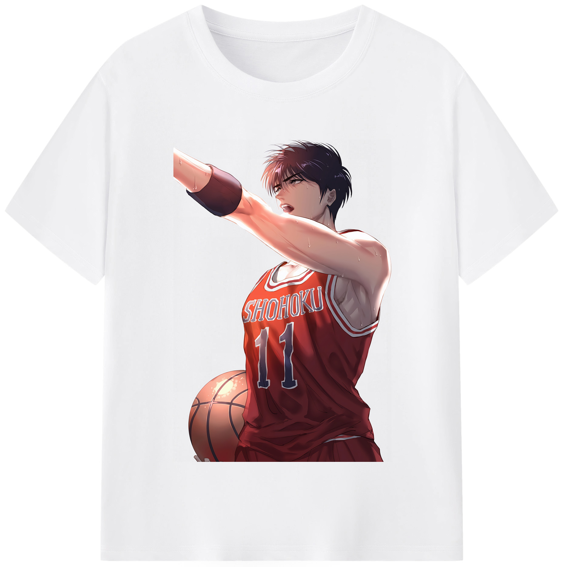 SLAM DUNK／スラムダンク 綿100％半袖Tシャツ（フロントプリント）