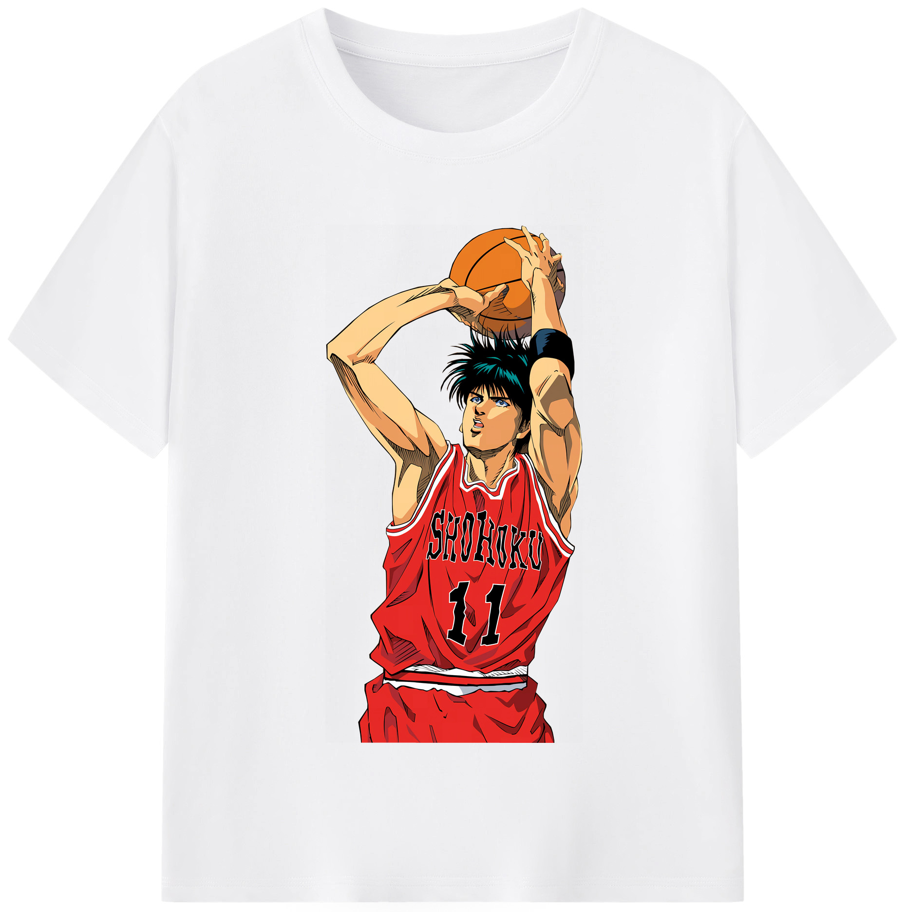 SLAM DUNK／スラムダンク 綿100％半袖Tシャツ（フロントプリント）