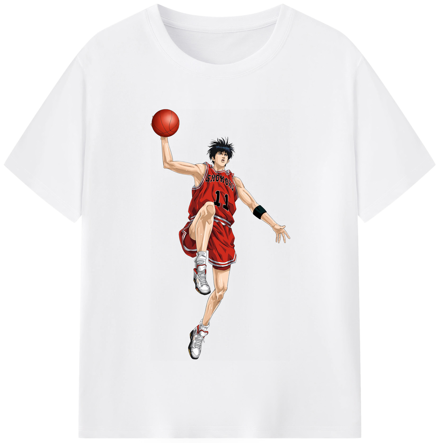 SLAM DUNK／スラムダンク 綿100％半袖Tシャツ（フロントプリント）