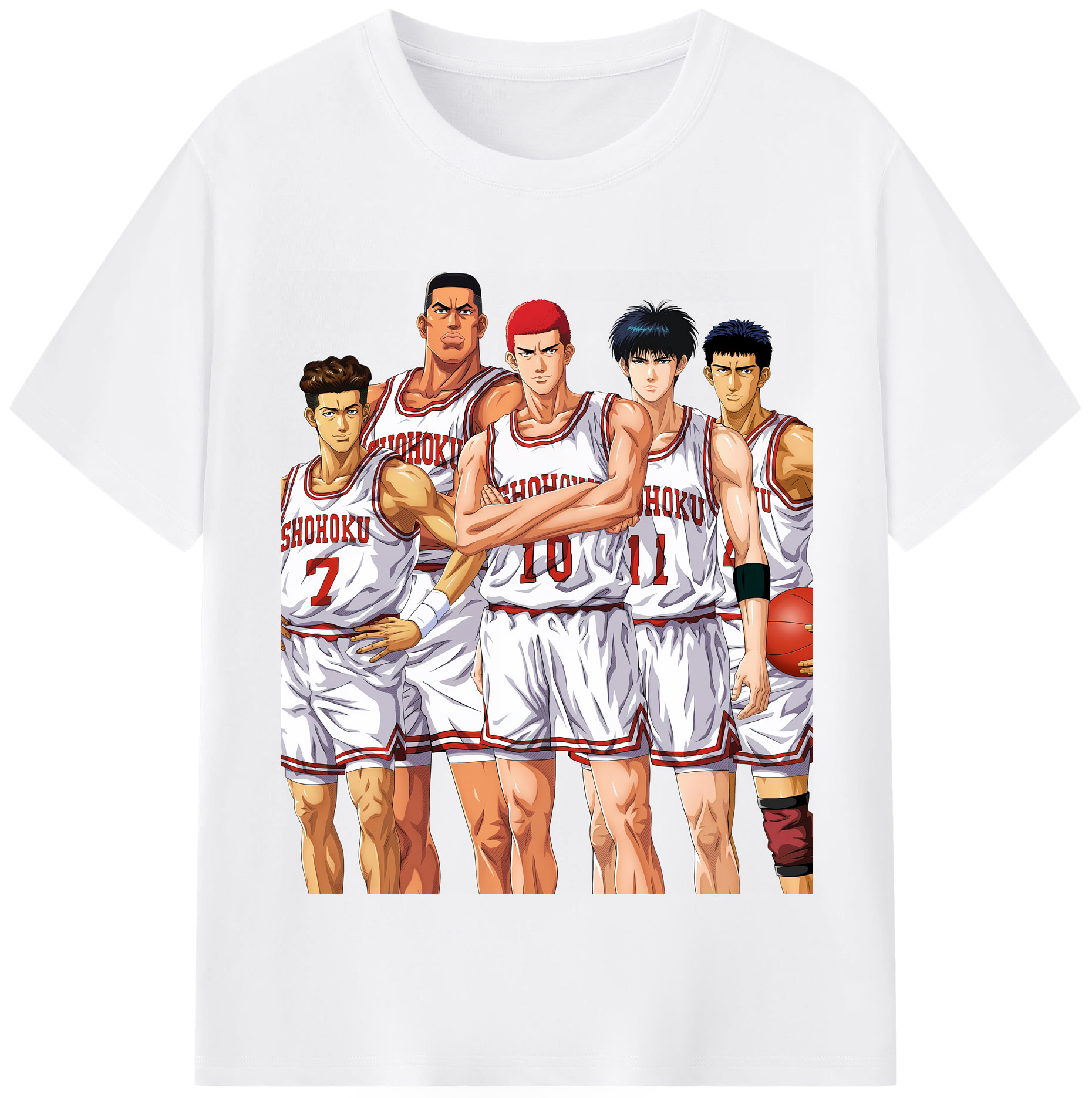 SLAM DUNK／スラムダンク 綿100％半袖Tシャツ（フロントプリント）