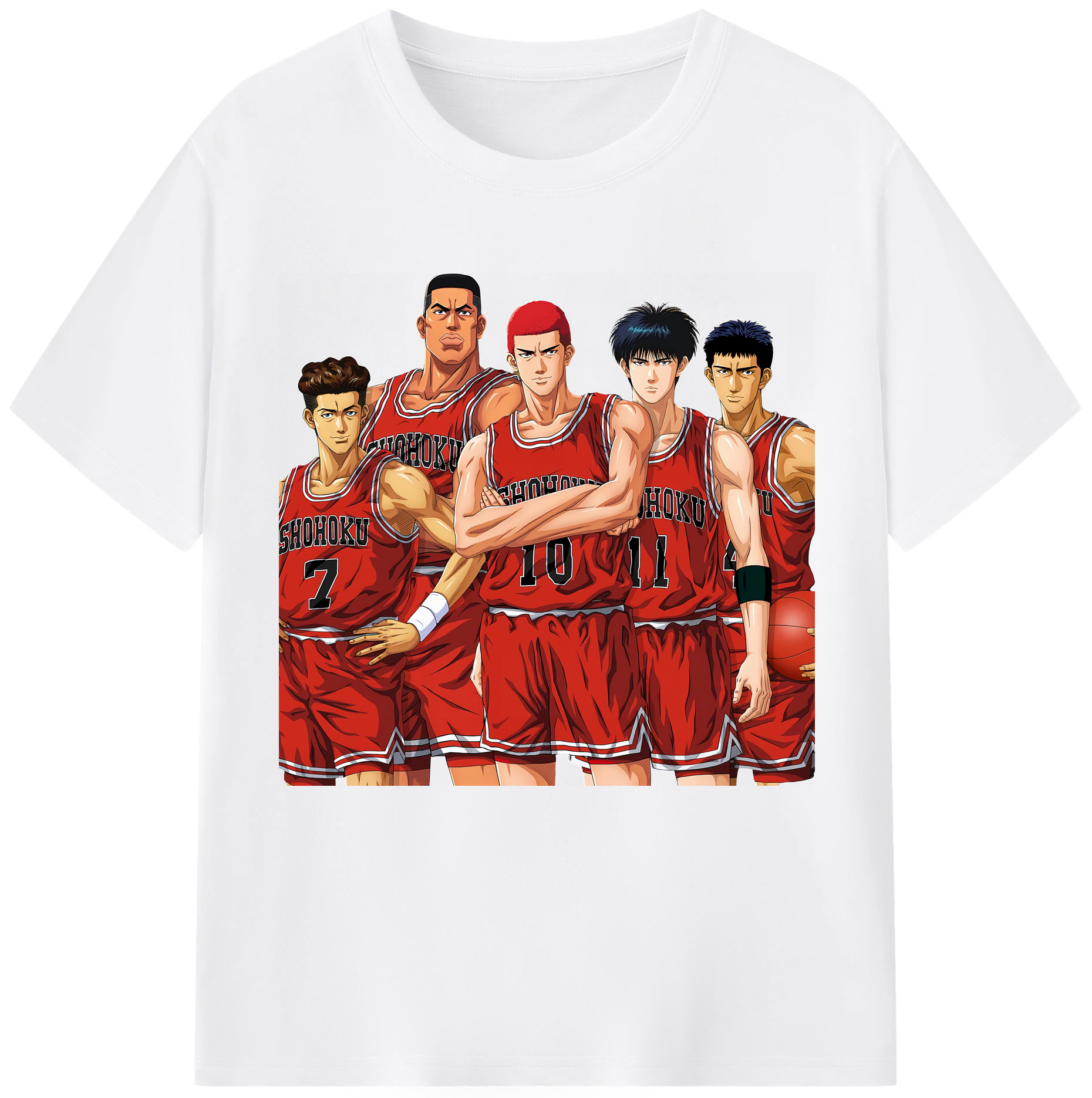 SLAM DUNK／スラムダンク 綿100％半袖Tシャツ（フロントプリント）