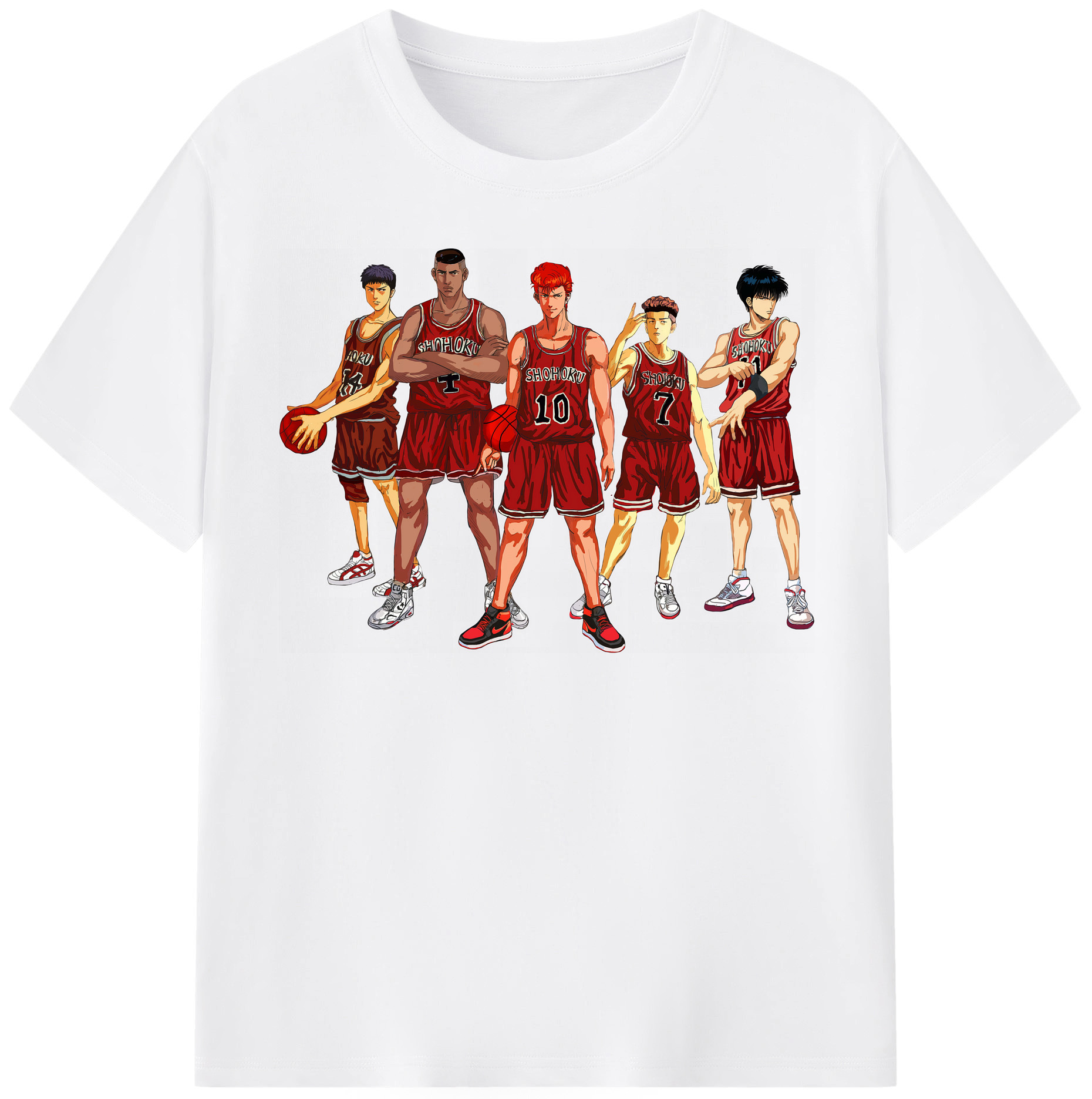 SLAM DUNK／スラムダンク 綿100％半袖Tシャツ（フロントプリント）