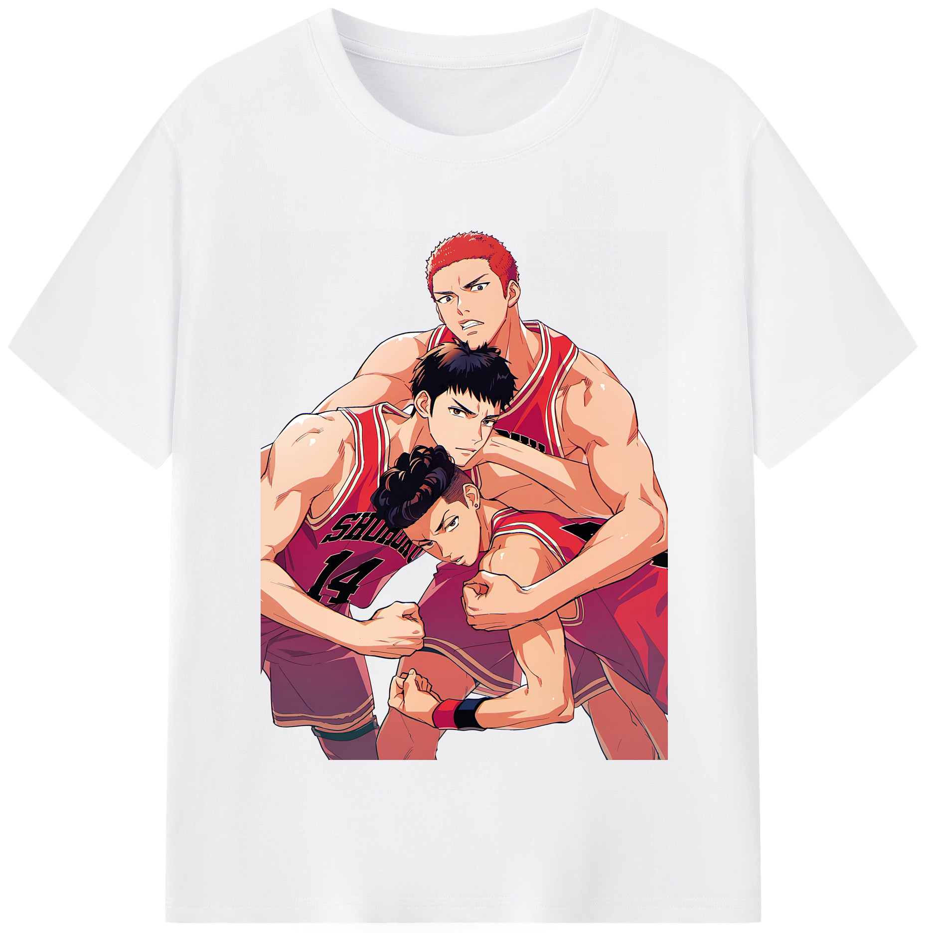 SLAM DUNK／スラムダンク 綿100％半袖Tシャツ（フロントプリント）