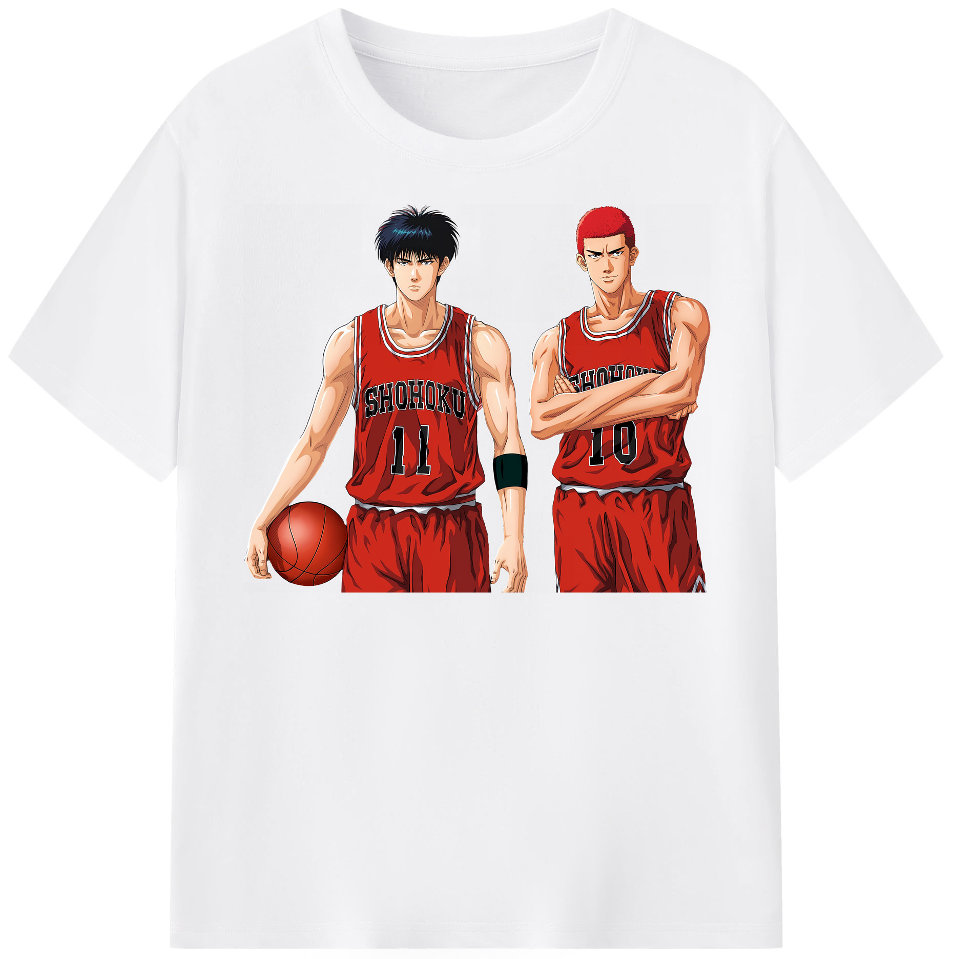SLAM DUNK／スラムダンク 綿100％半袖Tシャツ（フロントプリント）
